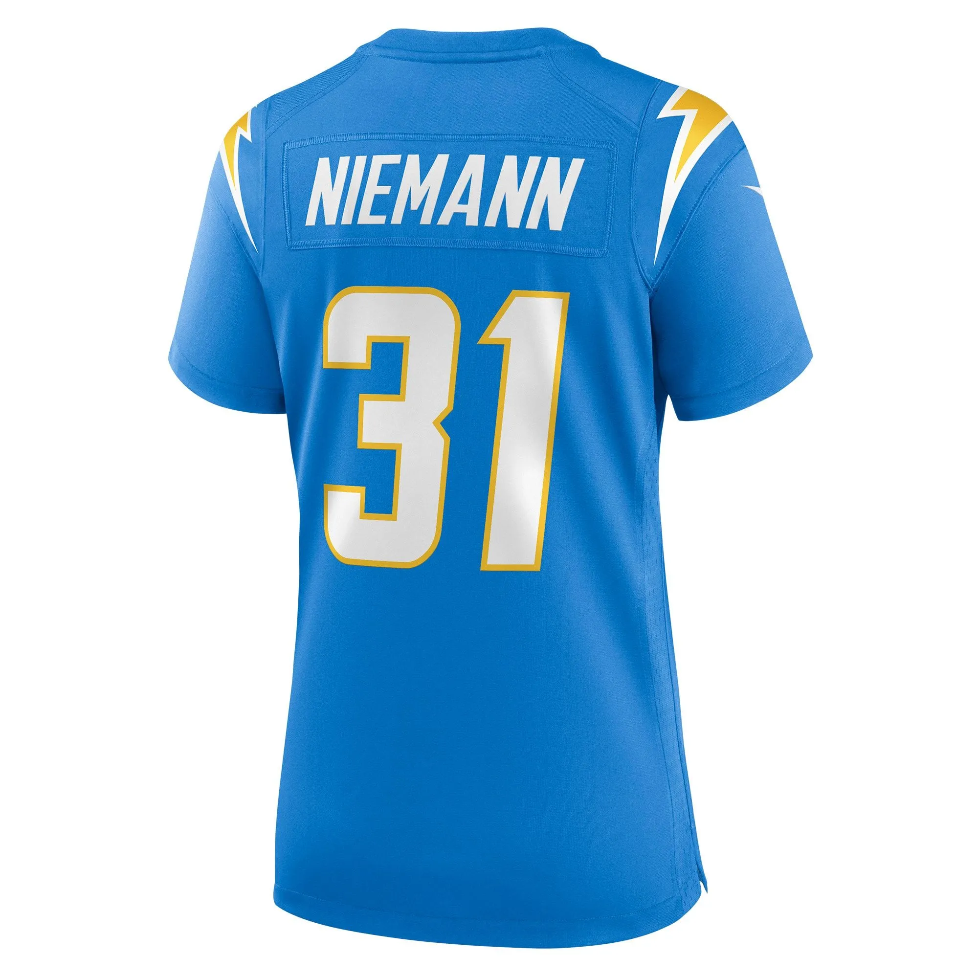 Nick Niemann Los Angeles Chargers  Women's Game Player Jersey - Powder Blue