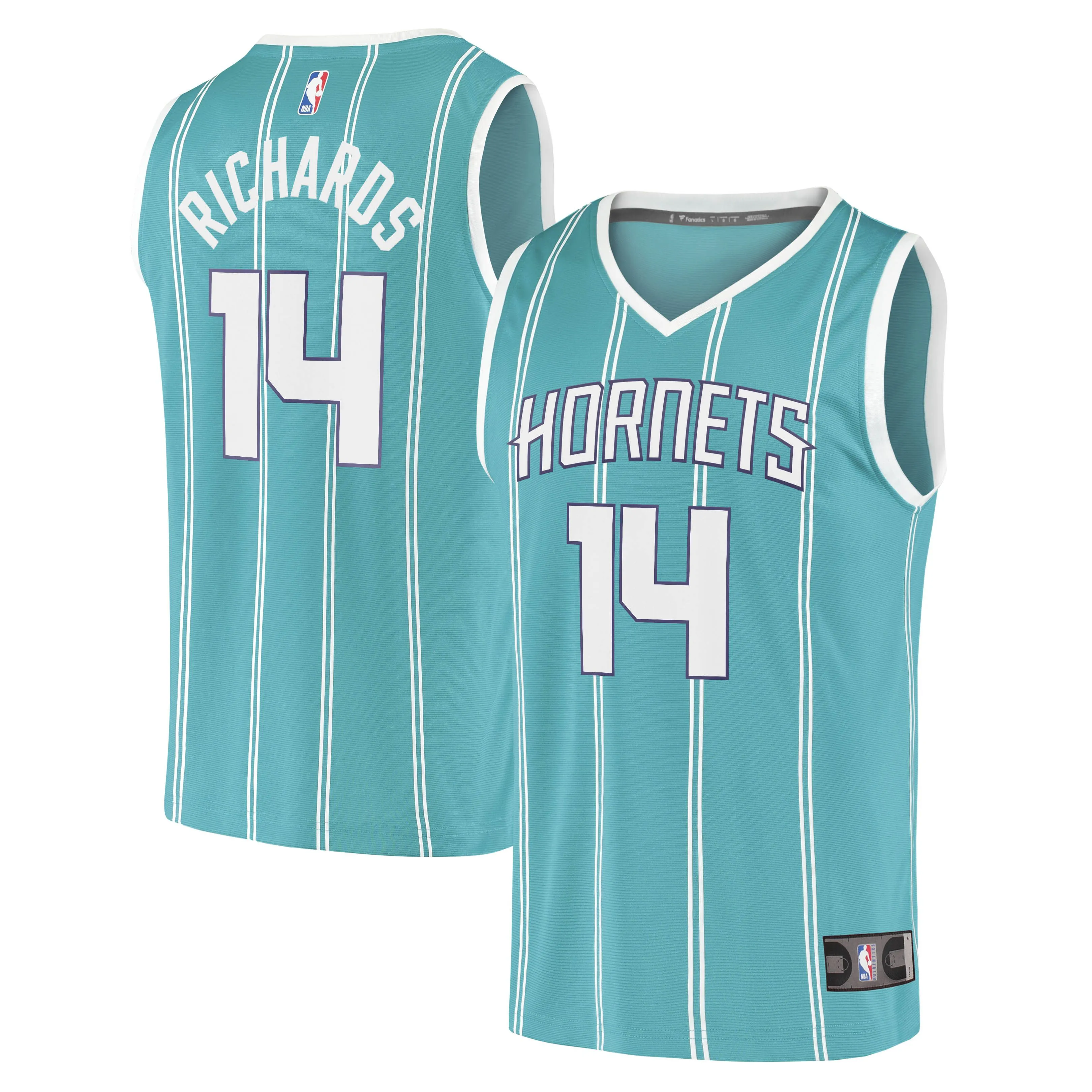 Nick Richards Charlotte Hornets Fanatics Branded Fast Break Replica Jersey - Icon Edition - Teal