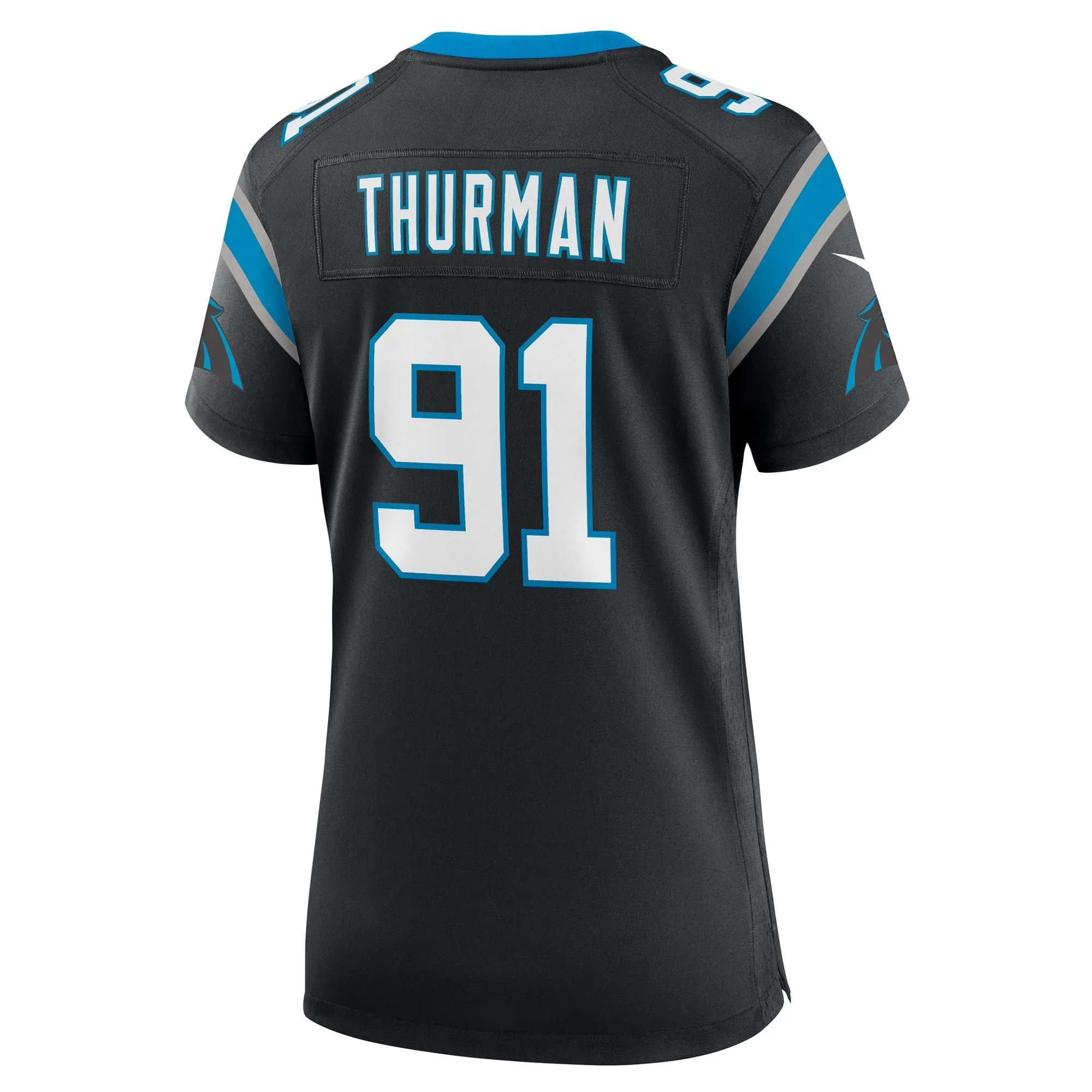 Nick Thurman Carolina Panthers  Women's Team Game Jersey -  Black