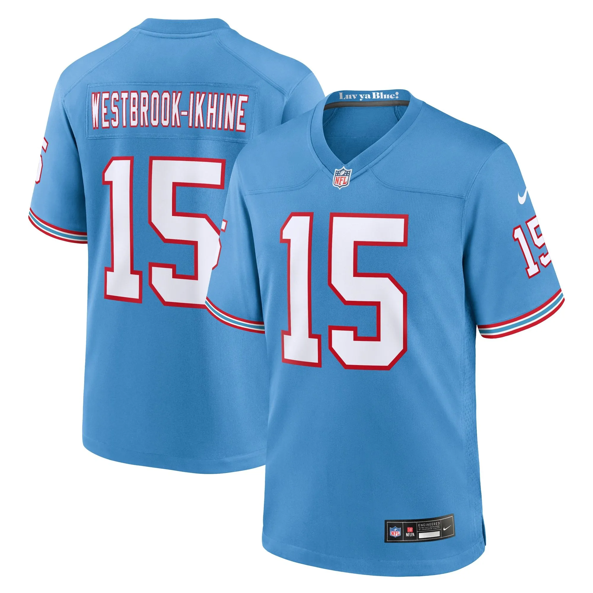 Nick Westbrook-Ikhine Tennessee Titans  Oilers Throwback Player Game Jersey - Light Blue