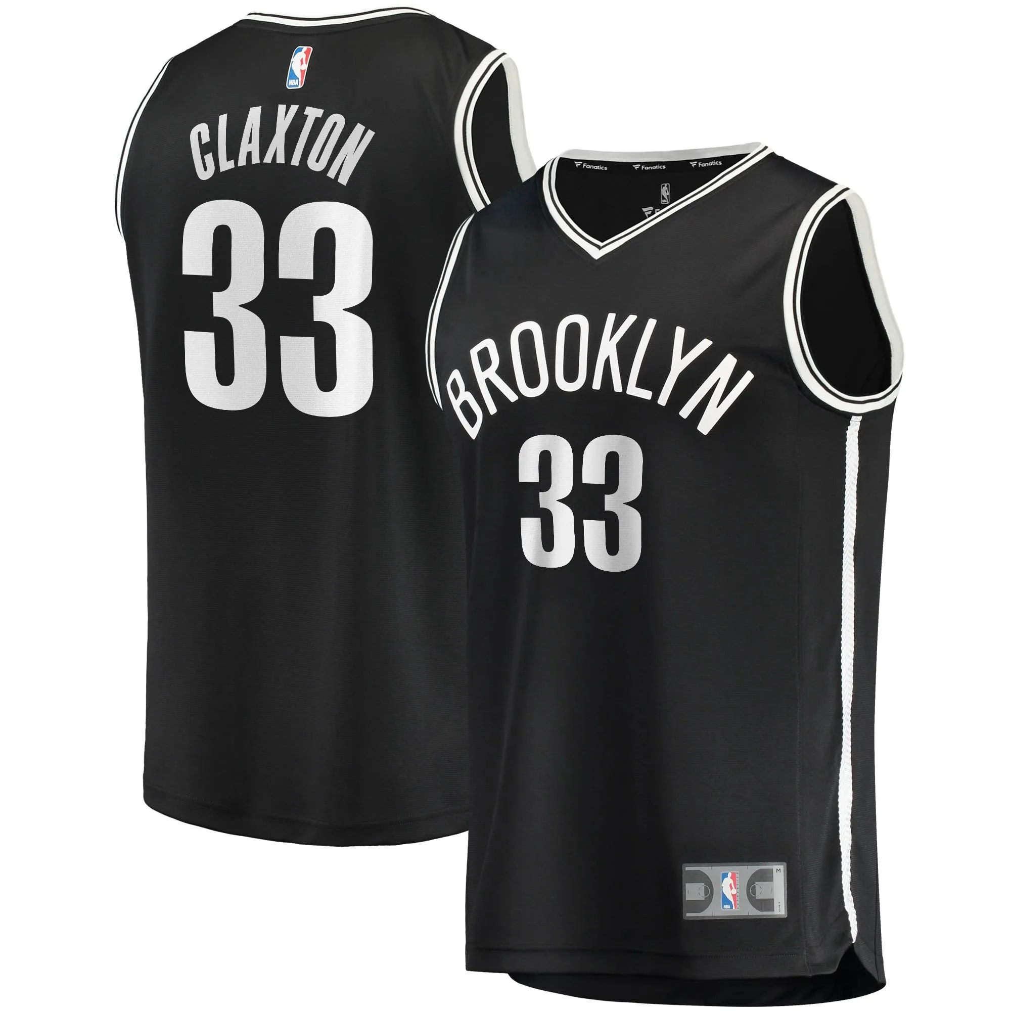 Nicolas Claxton Brooklyn Nets Fanatics Branded Fast Break Replica Jersey - Icon Edition - Black