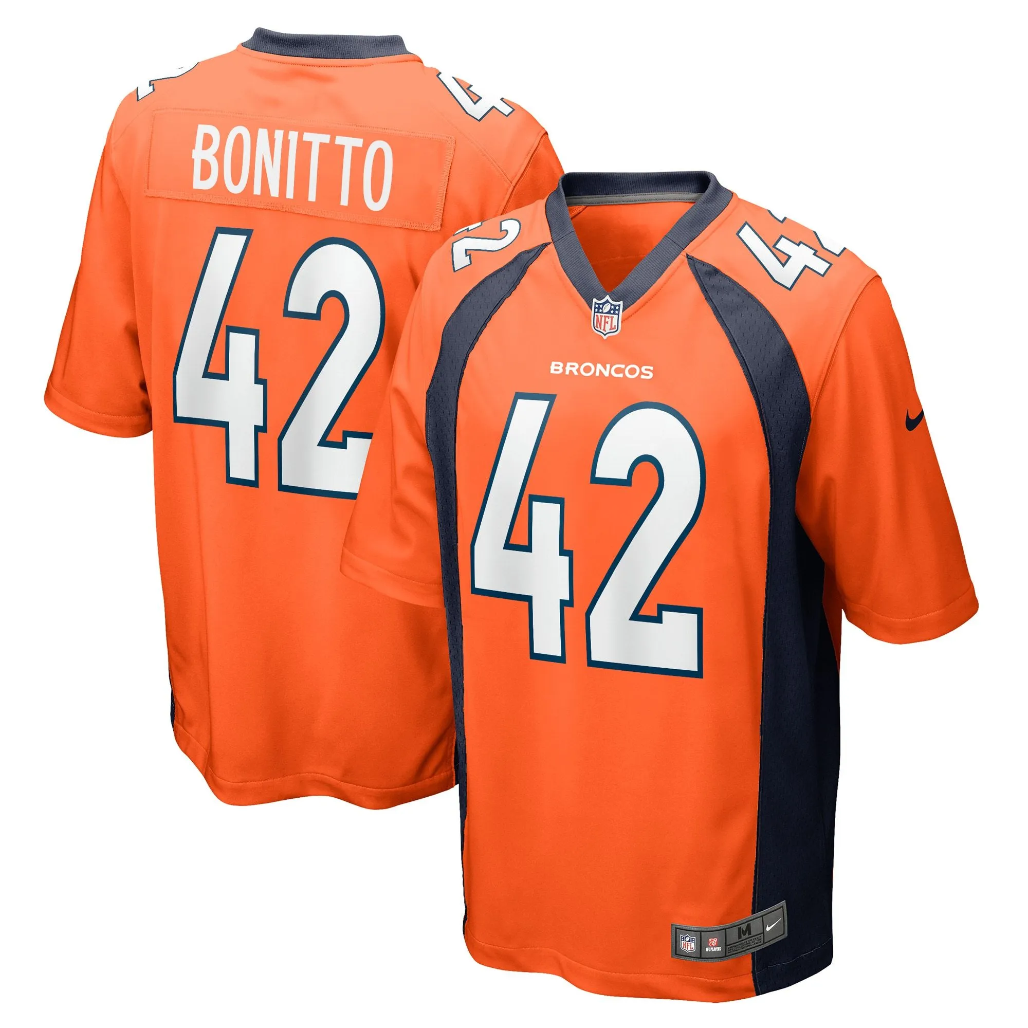 Nik Bonitto Denver Broncos  Game Player Jersey - Orange