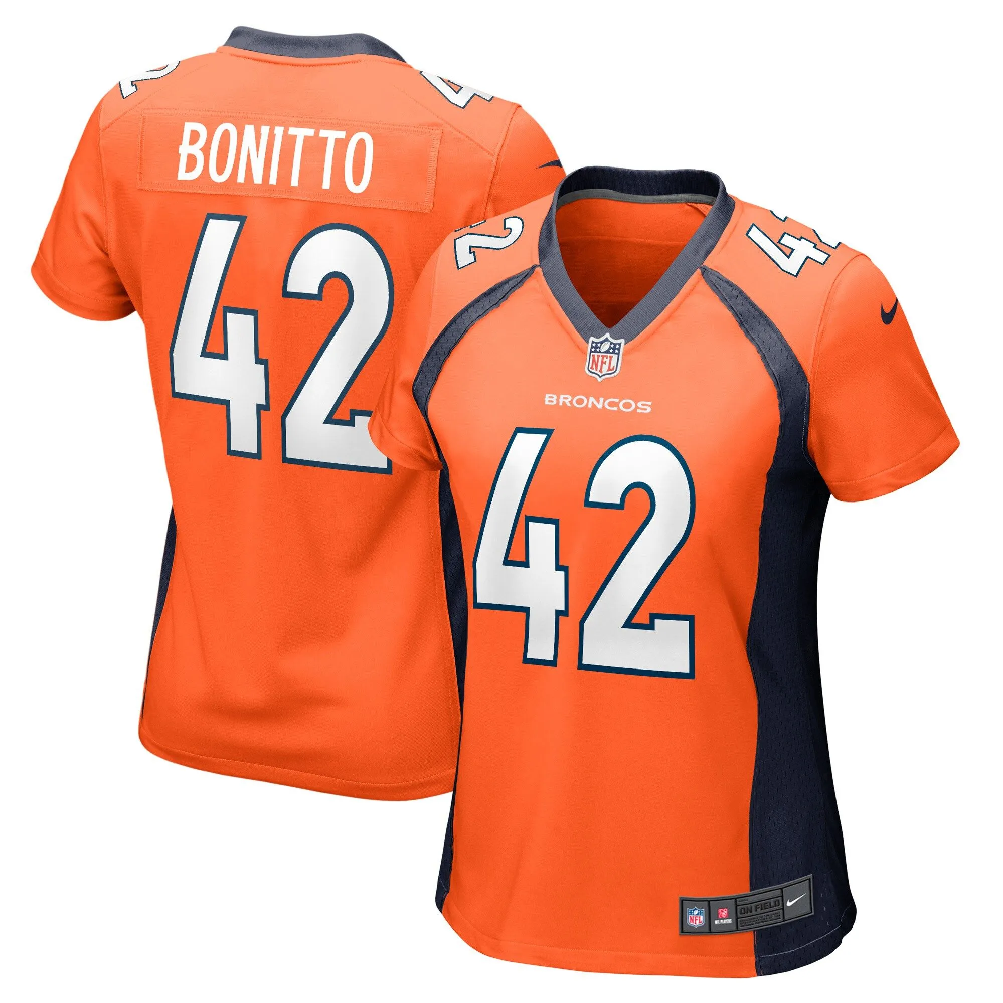 Nik Bonitto Denver Broncos  Women's Game Player Jersey - Orange