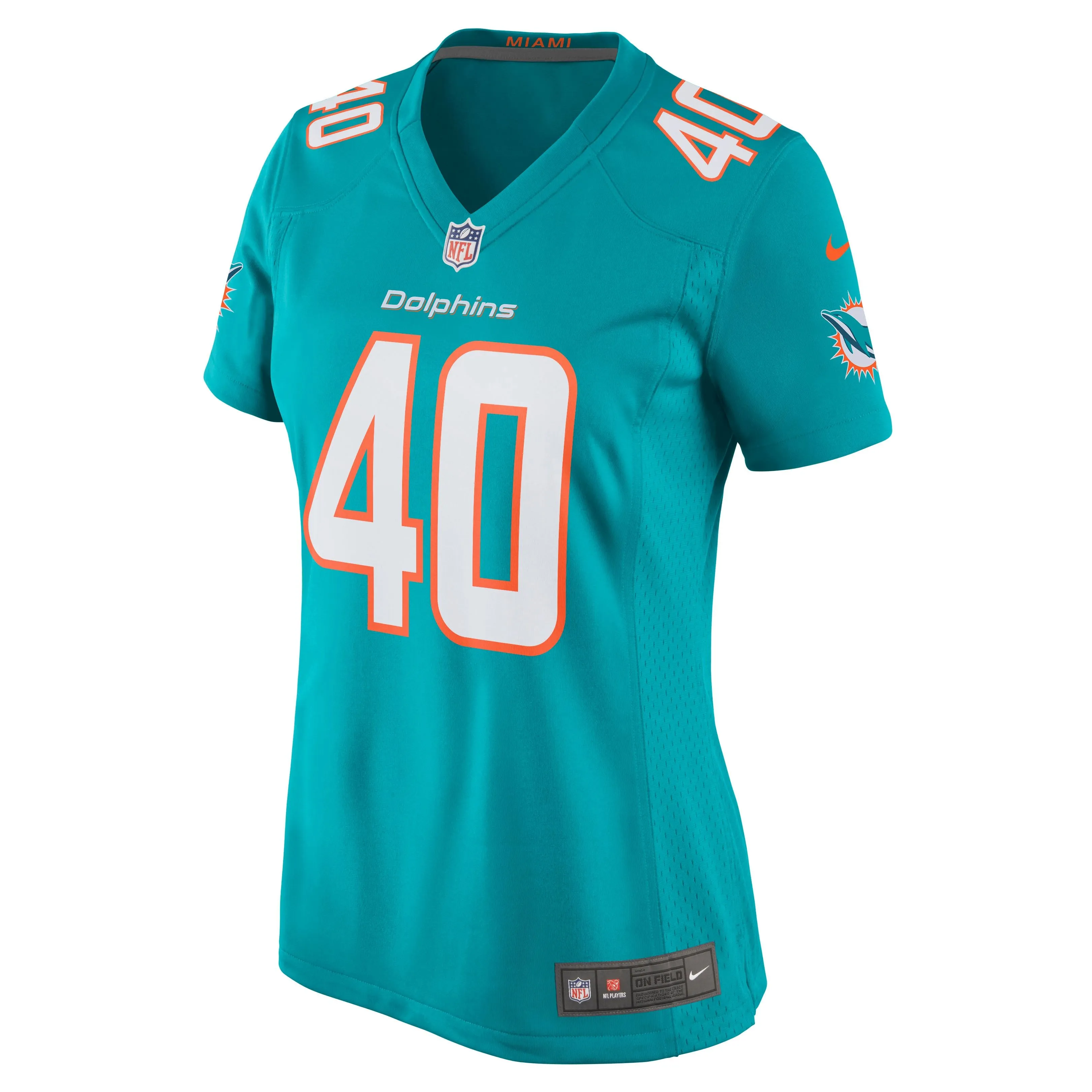 Nik Needham Miami Dolphins  Women's Game Jersey - Aqua