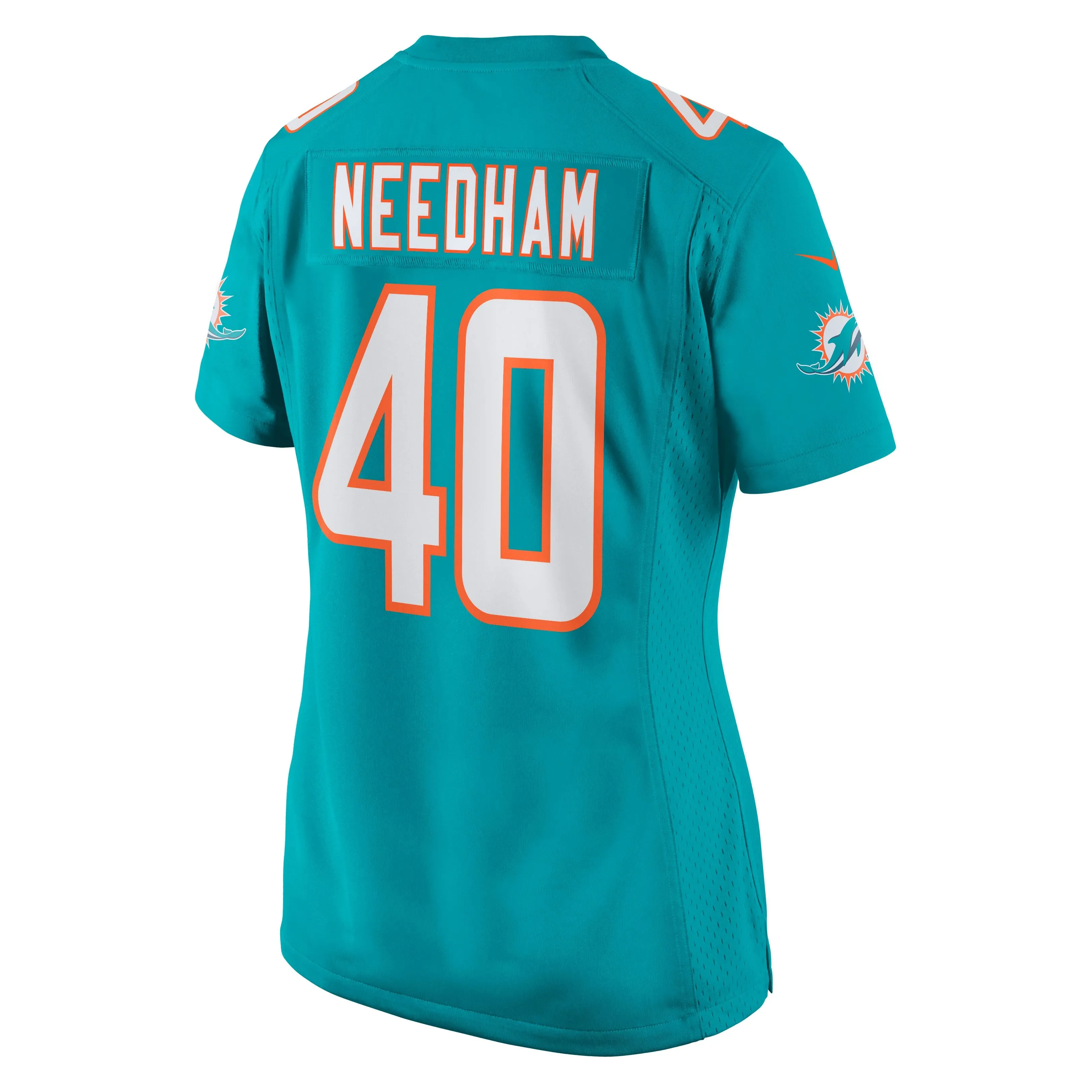 Nik Needham Miami Dolphins  Women's Game Jersey - Aqua