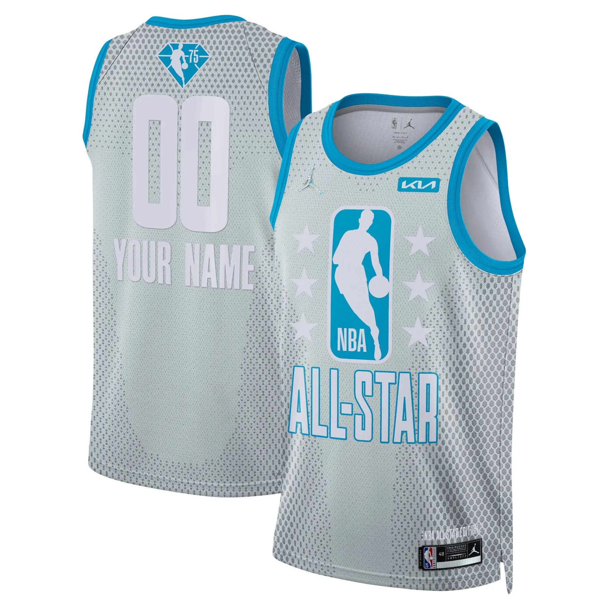 2022 NBA All-Star Game Swingman Custom Jersey - Gray