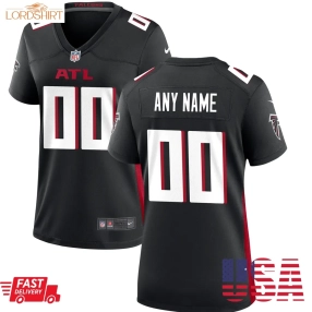 Atlanta Falcons Women's Custom Game Jersey   Black