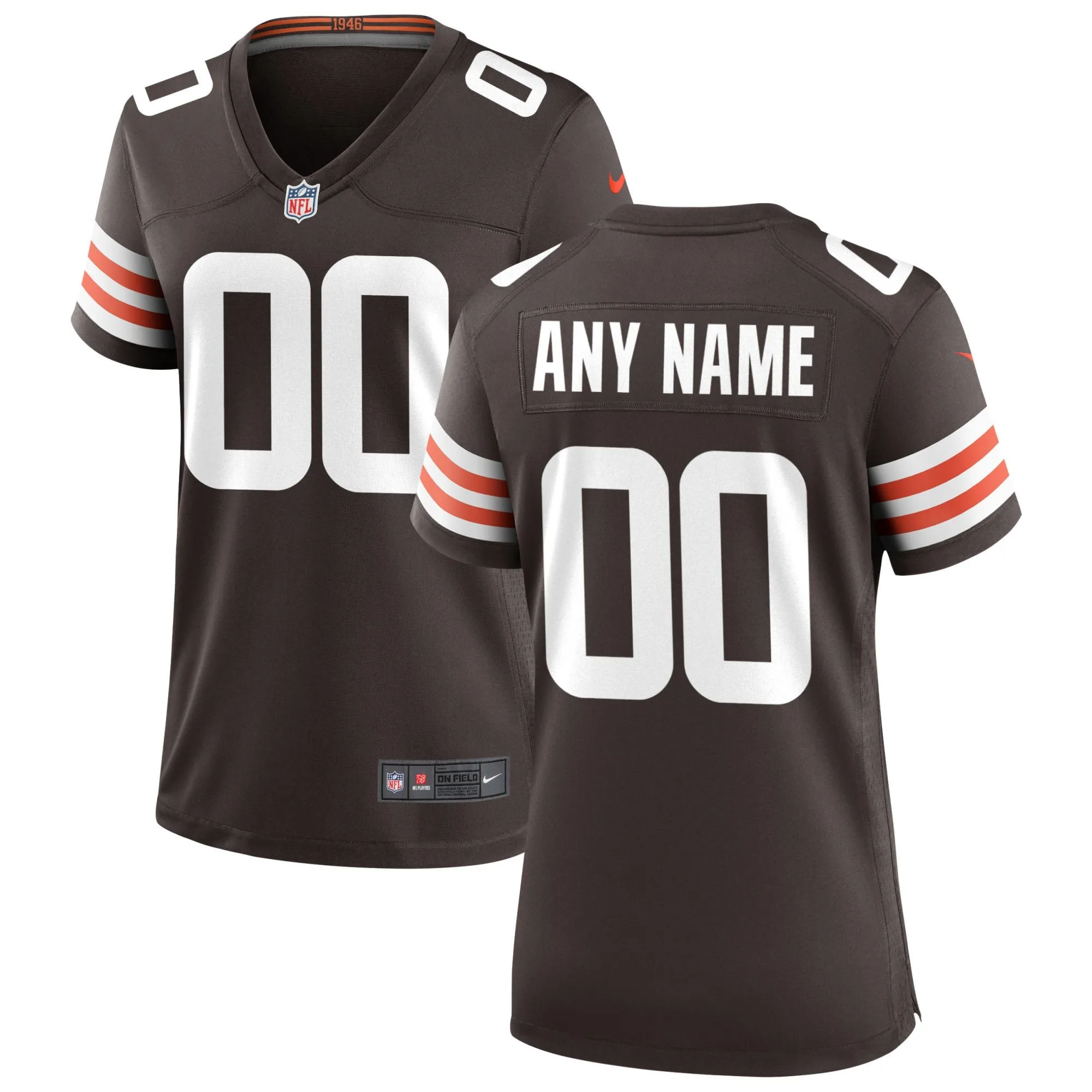 Cleveland Browns Women's Custom Game Jersey - Brown