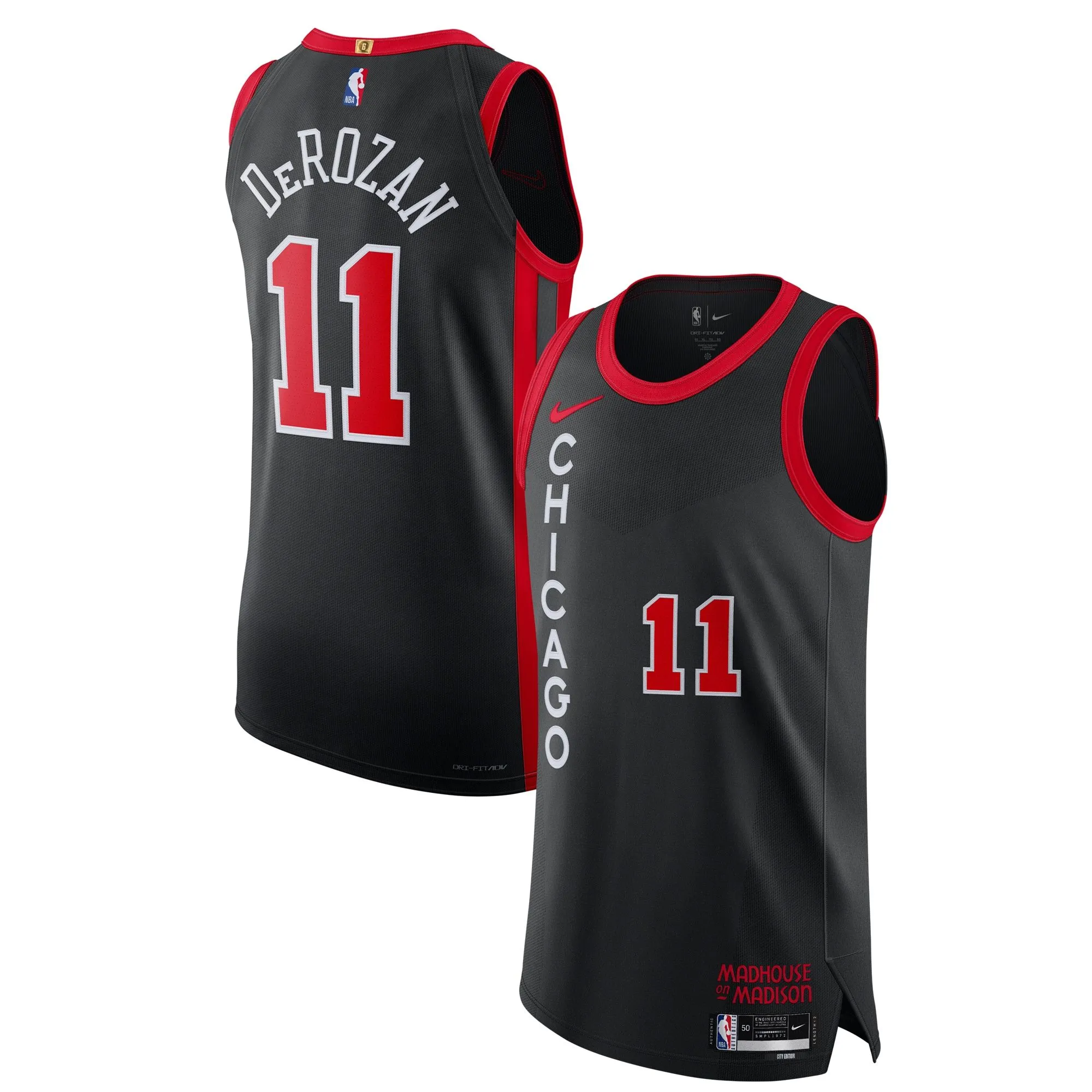 DeMar DeRozan Chicago Bulls   Jersey - City Edition - Black