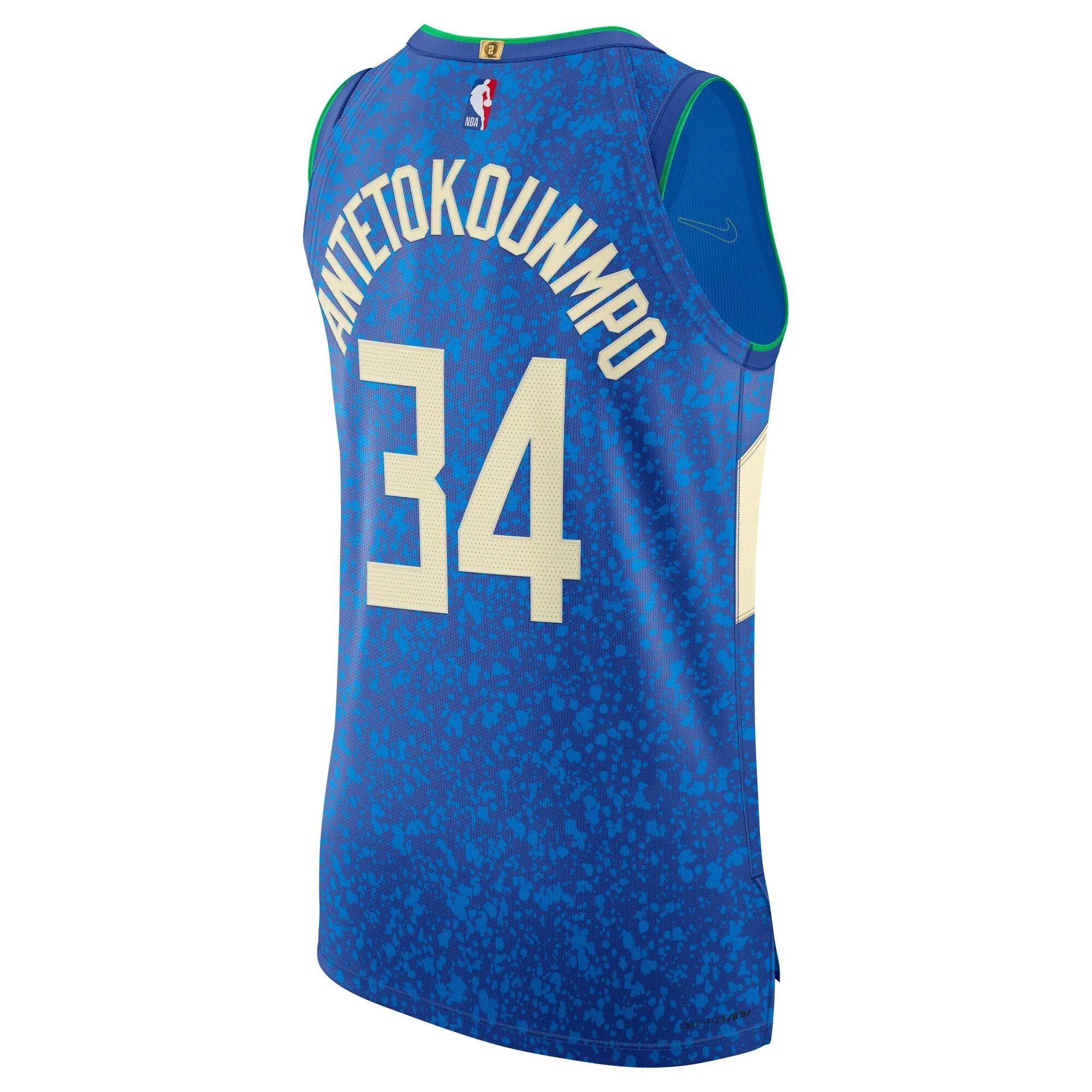 Giannis Antetokounmpo Milwaukee Bucks   Jersey - City Edition - Blue