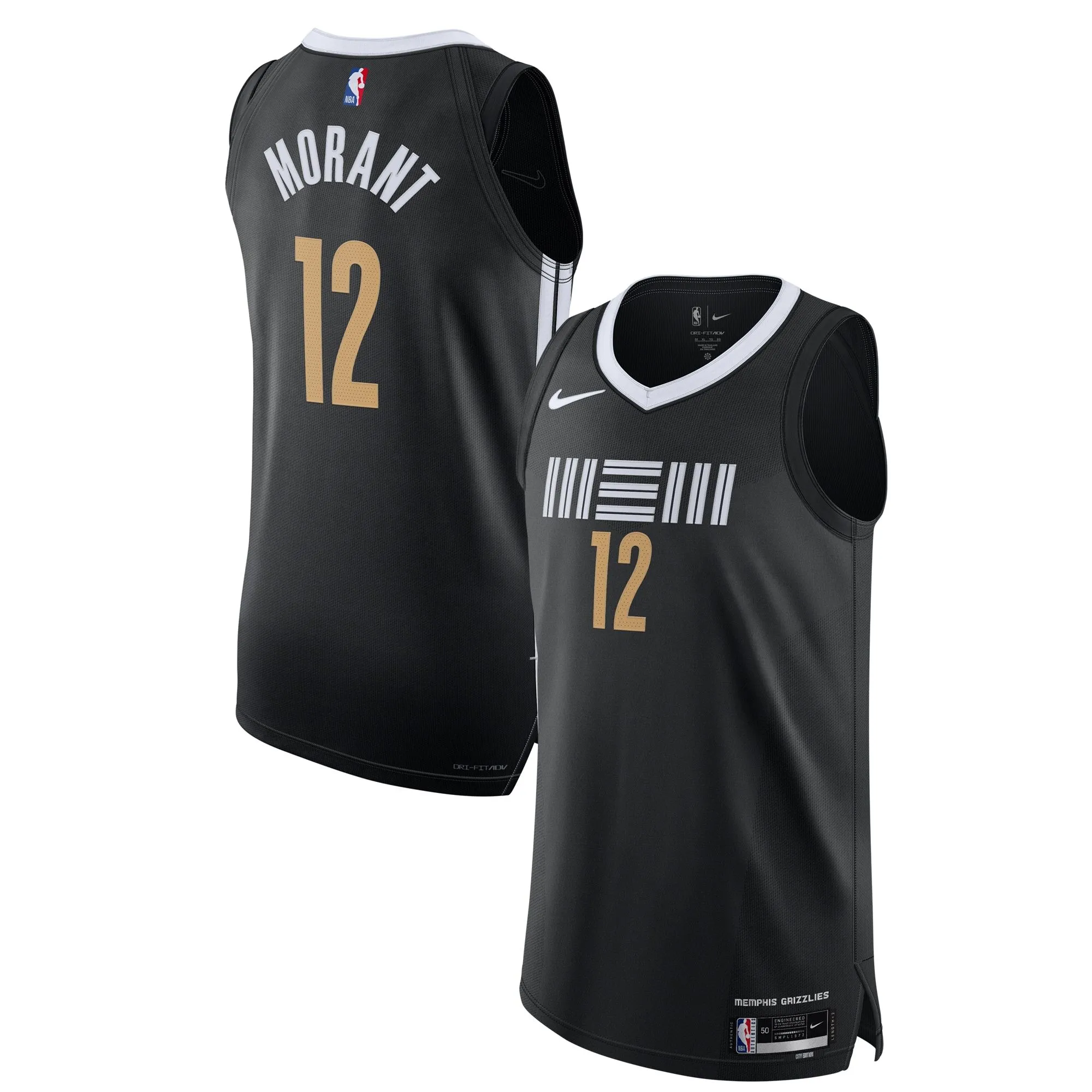 Ja Morant Memphis Grizzlies   Jersey - City Edition - Black