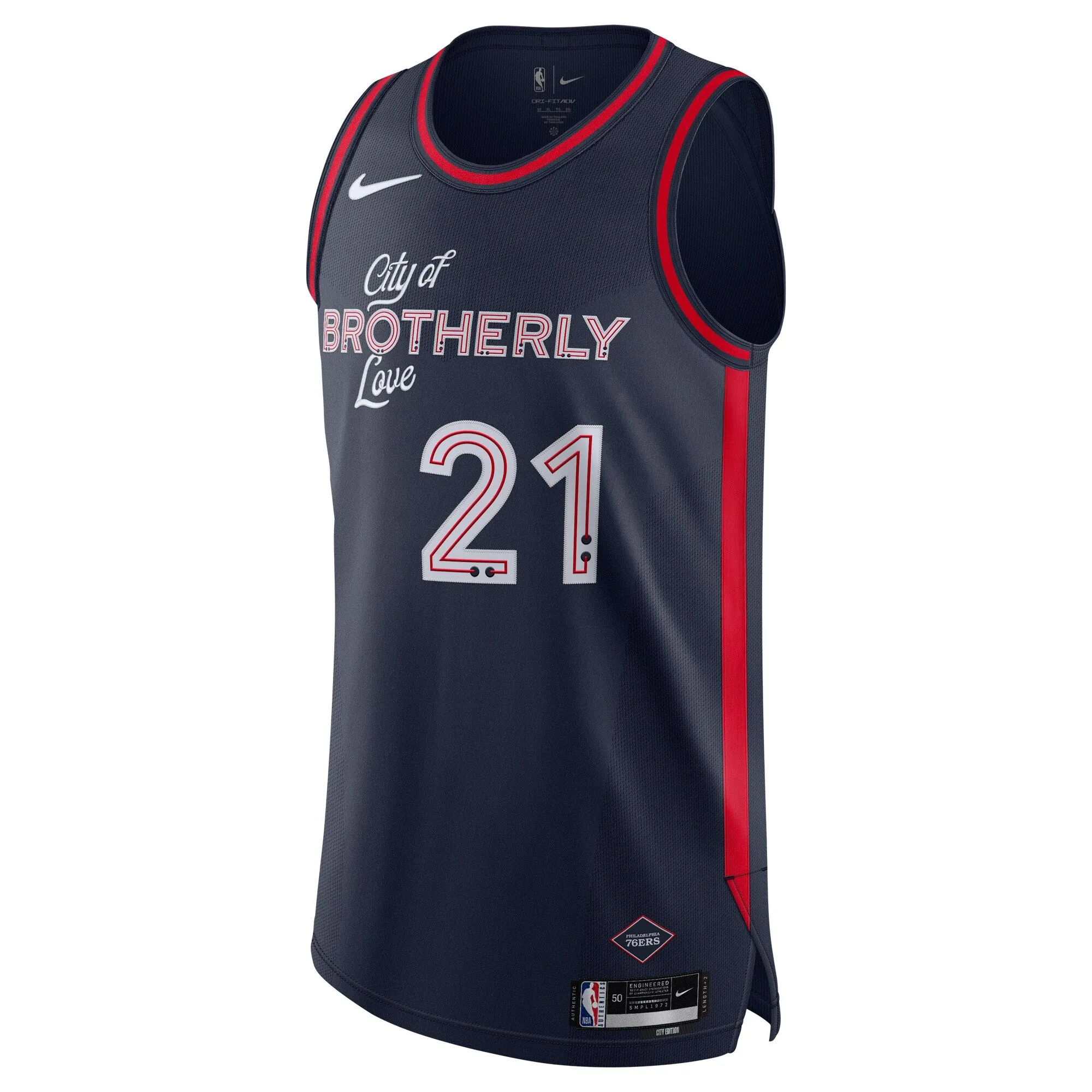 Joel Embiid Philadelphia 76ers   Jersey - City Edition - Navy