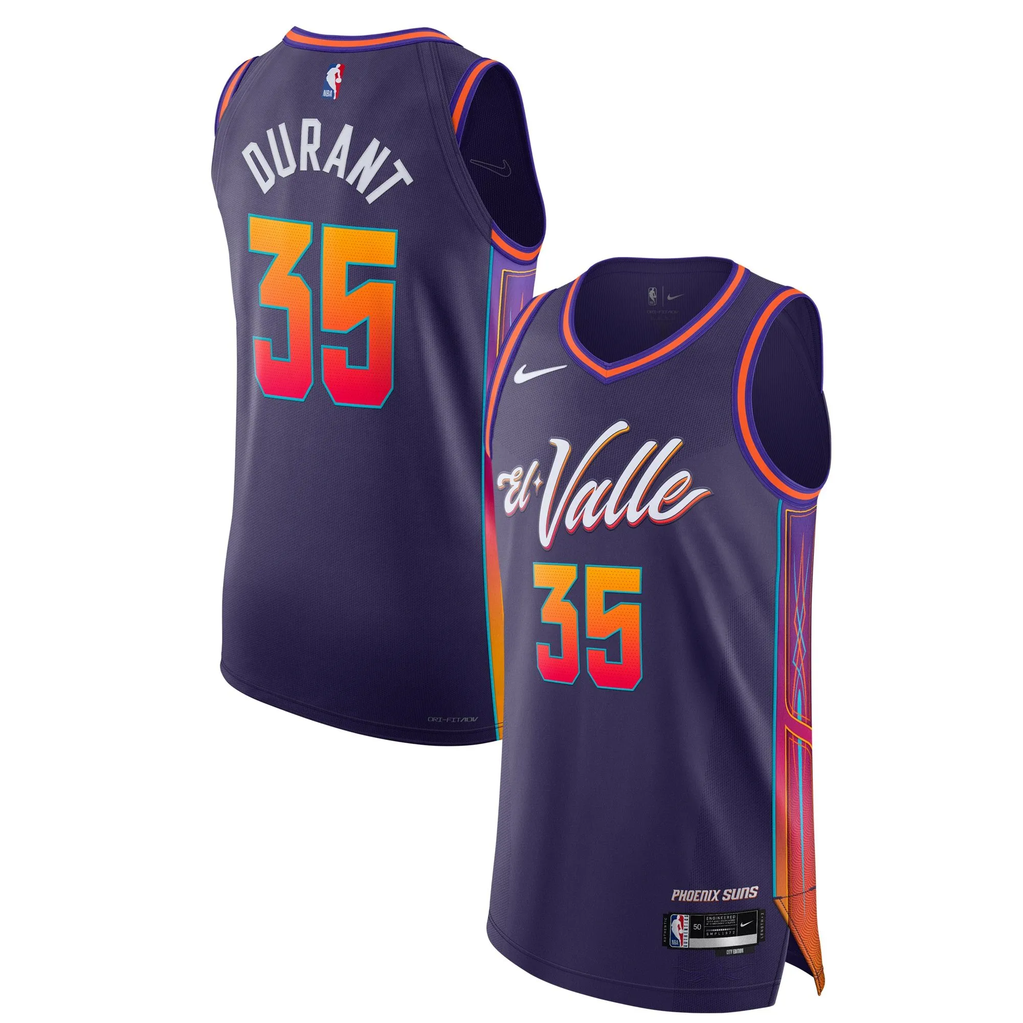 Kevin Durant Phoenix Suns   Jersey - City Edition - Purple