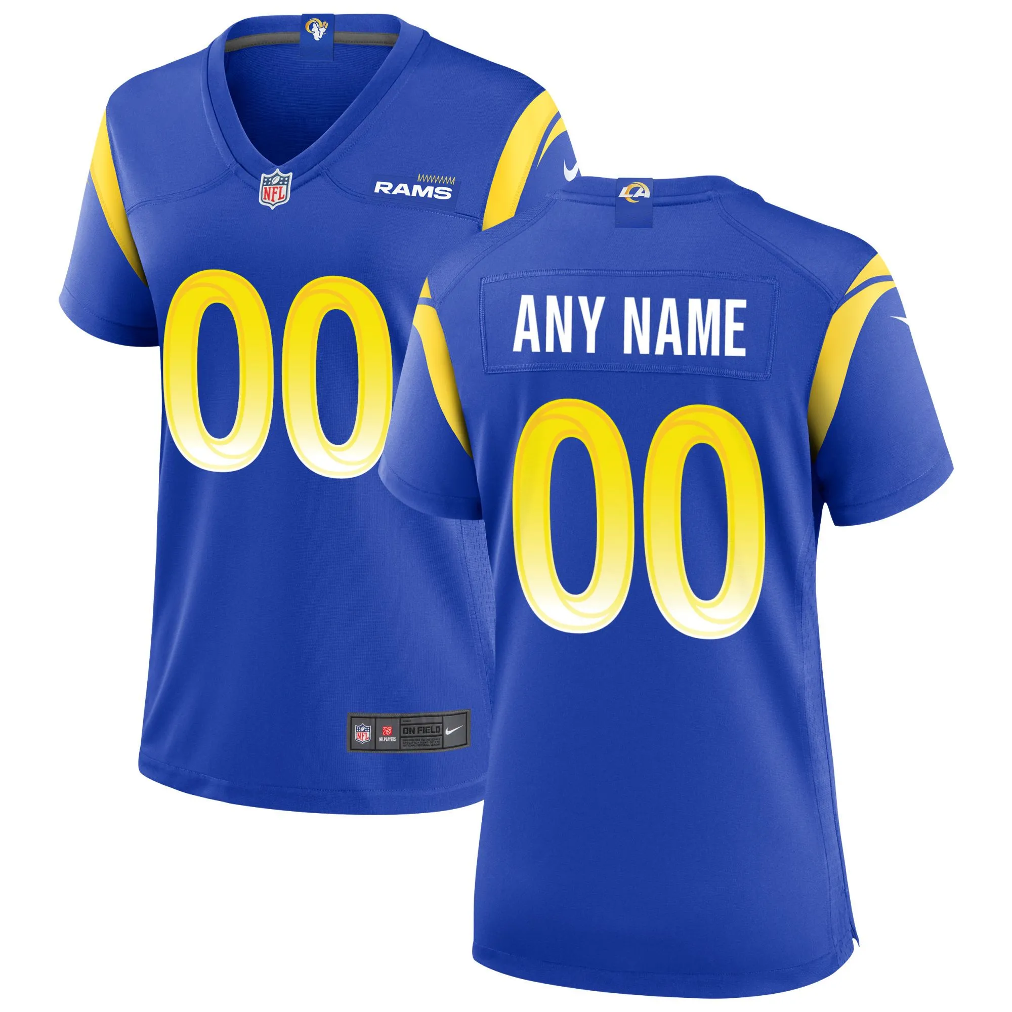 Los Angeles Rams Women's Custom Game Jersey - Royal