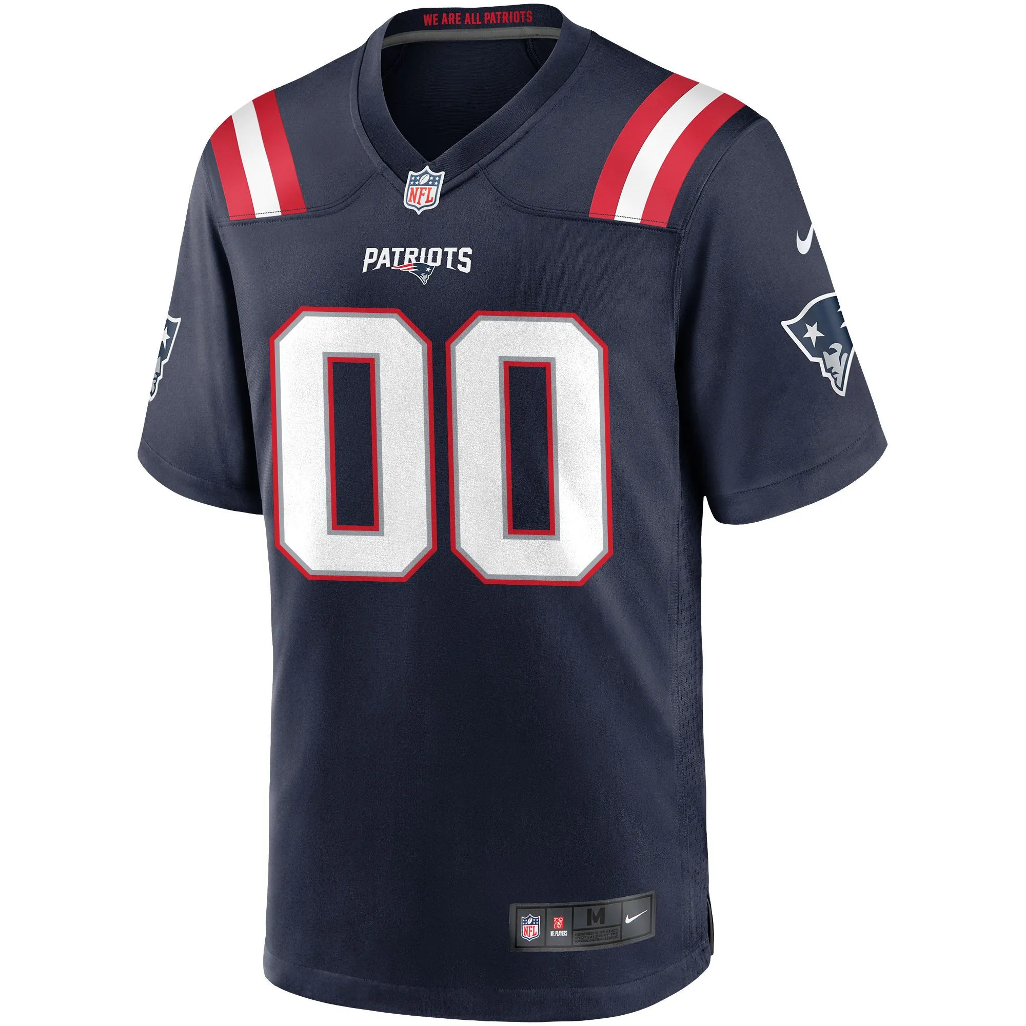 New England Patriots Custom Game Jersey - Navy