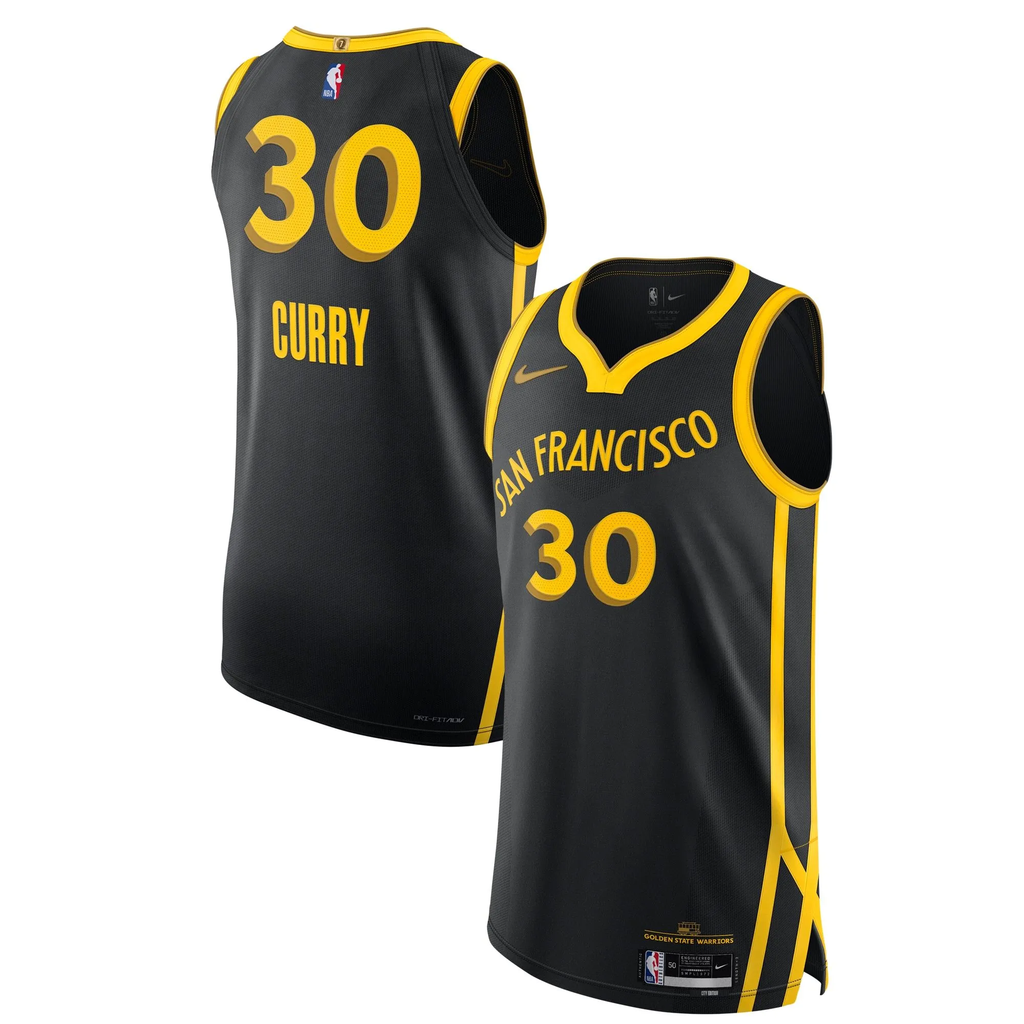 Stephen Curry Golden State Warriors   Jersey - City Edition - Black