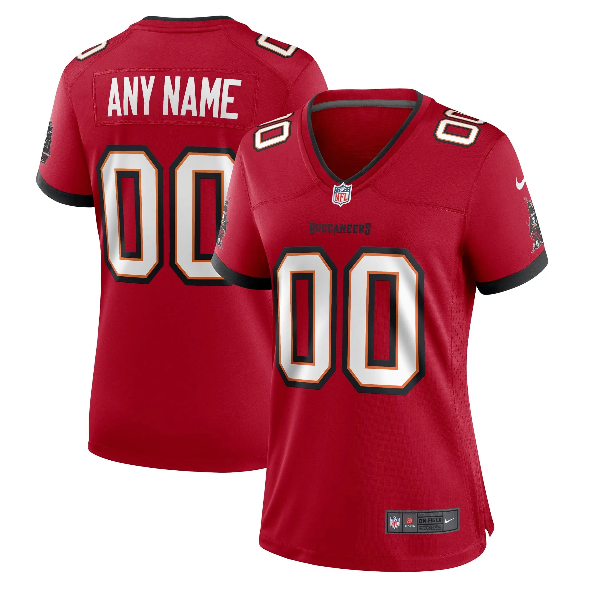 Tampa Bay Buccaneers Women's Custom Game Jersey - Red