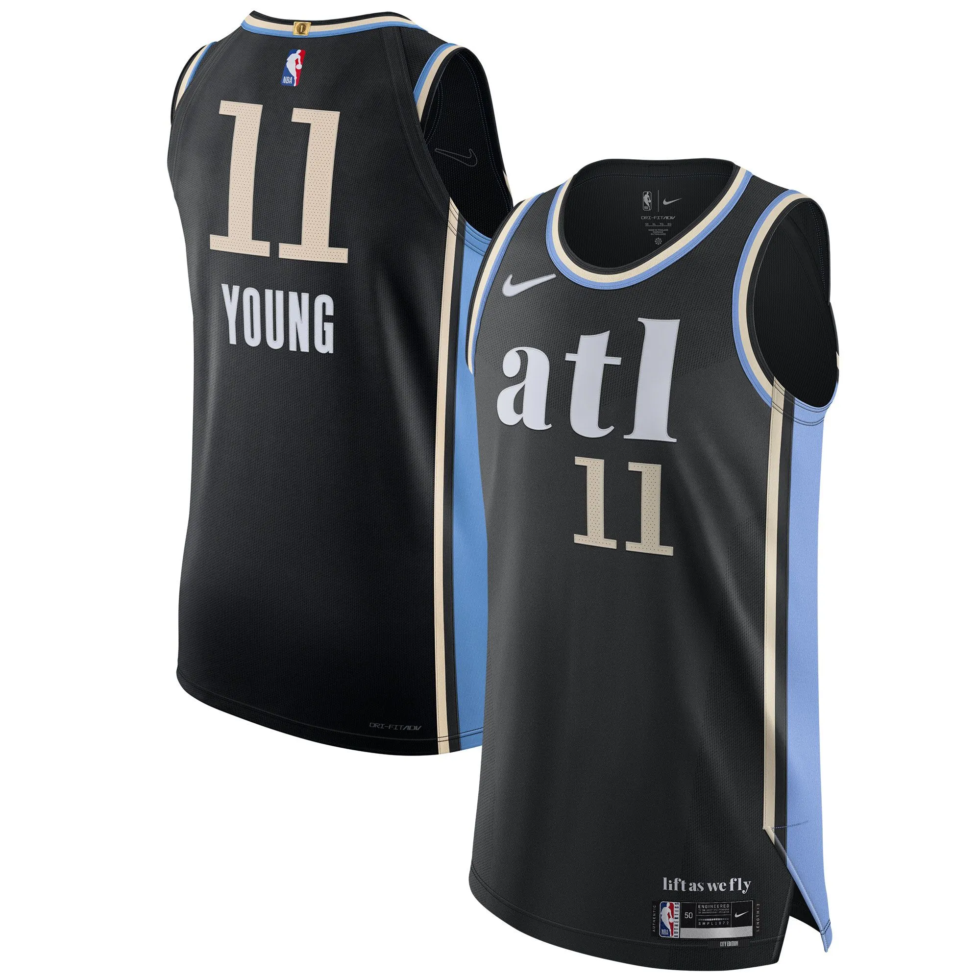 Trae Young Atlanta Hawks   Jersey - City Edition - Black