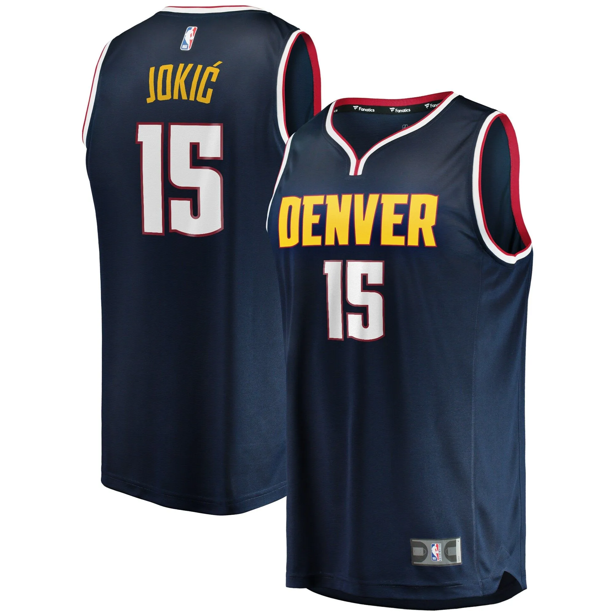 Nikola Jokic Denver Nuggets Fanatics Branded Big & Tall Fast Break Player Jersey - Navy - Icon Edition