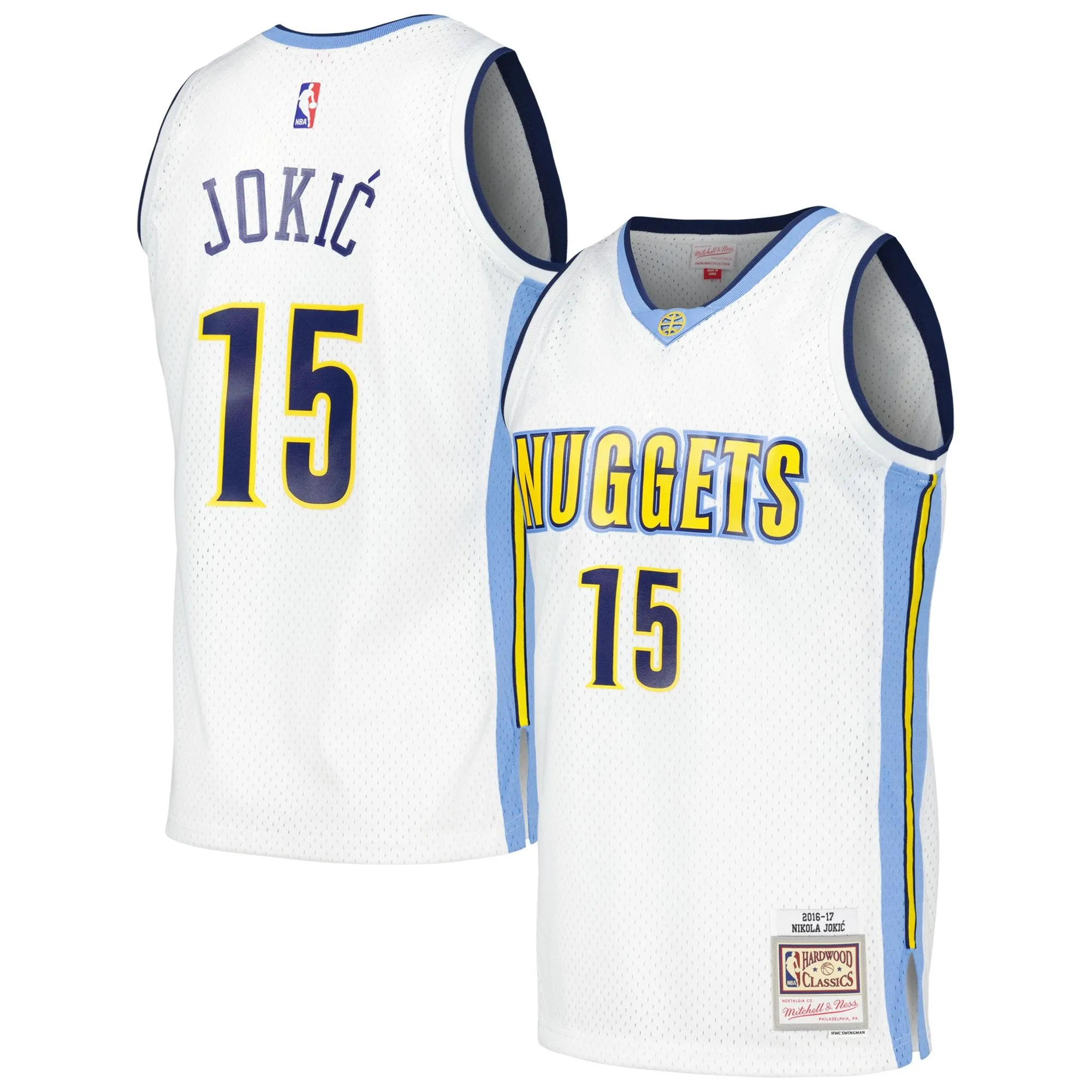 Nikola Jokic Denver Nuggets Mitchell & Ness 2016/17 Throwback Swingman Jersey - White