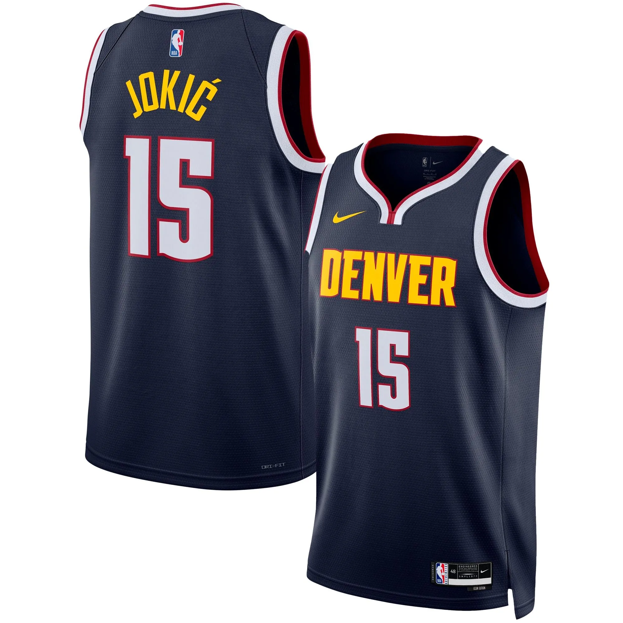 Nikola Jokic Denver Nuggets  Unisex Swingman Jersey - Icon Edition - Navy