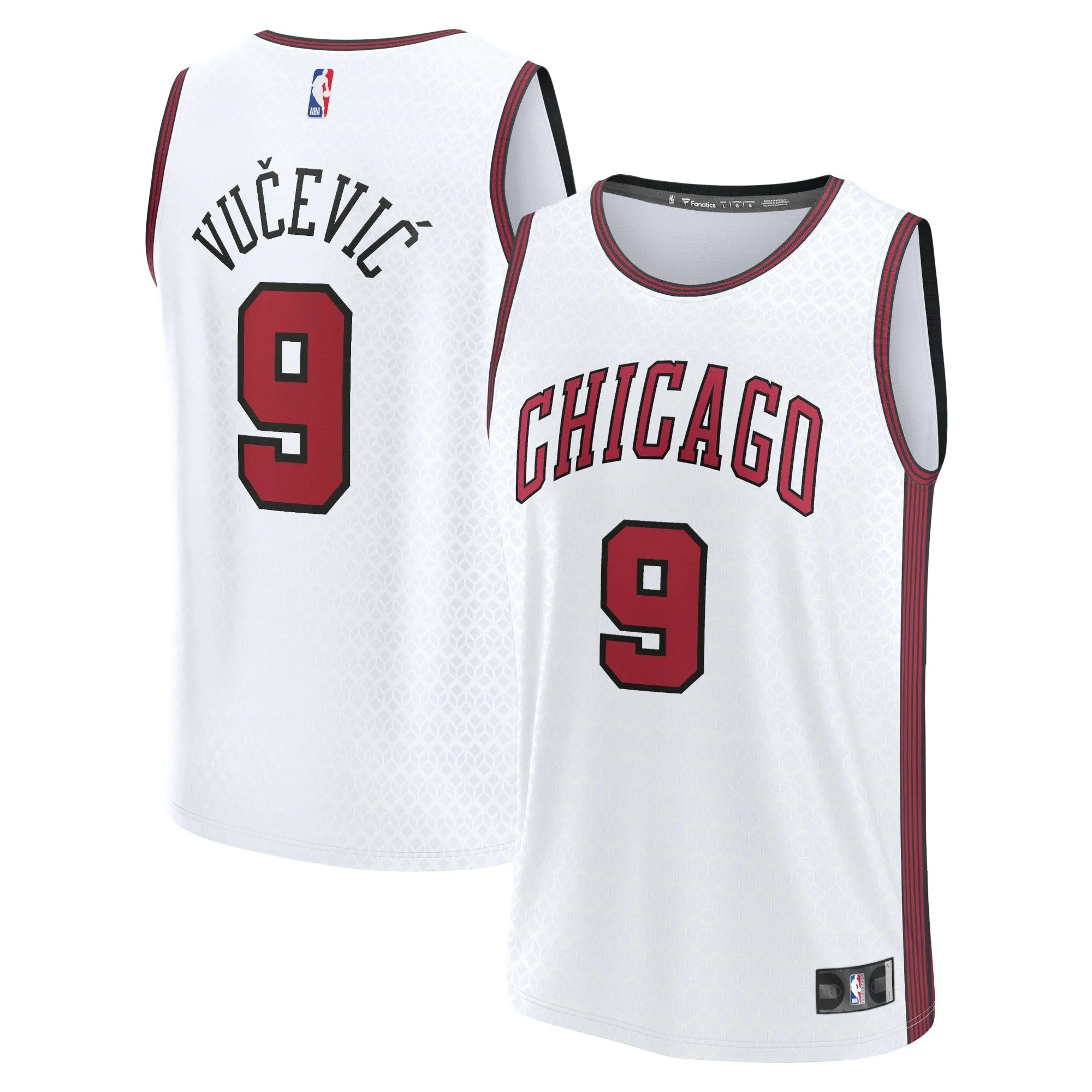 Nikola Vucevic Chicago Bulls Fanatics Branded Fastbreak Jersey - City Edition - White