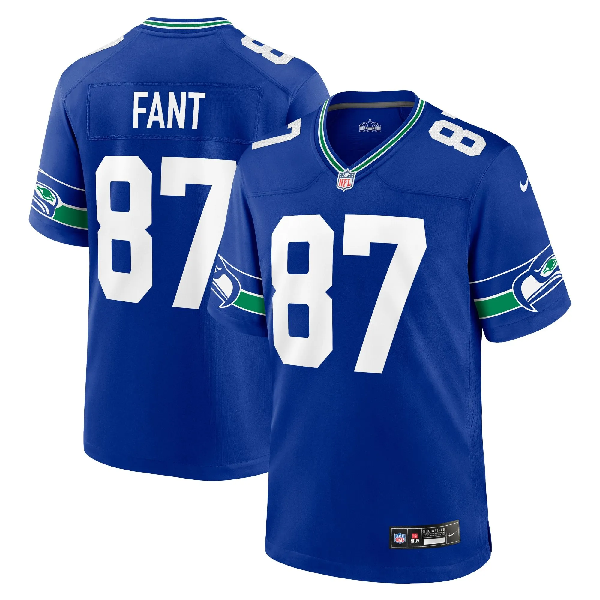 Noah Fant Seattle Seahawks  Throwback Player Game Jersey - Royal