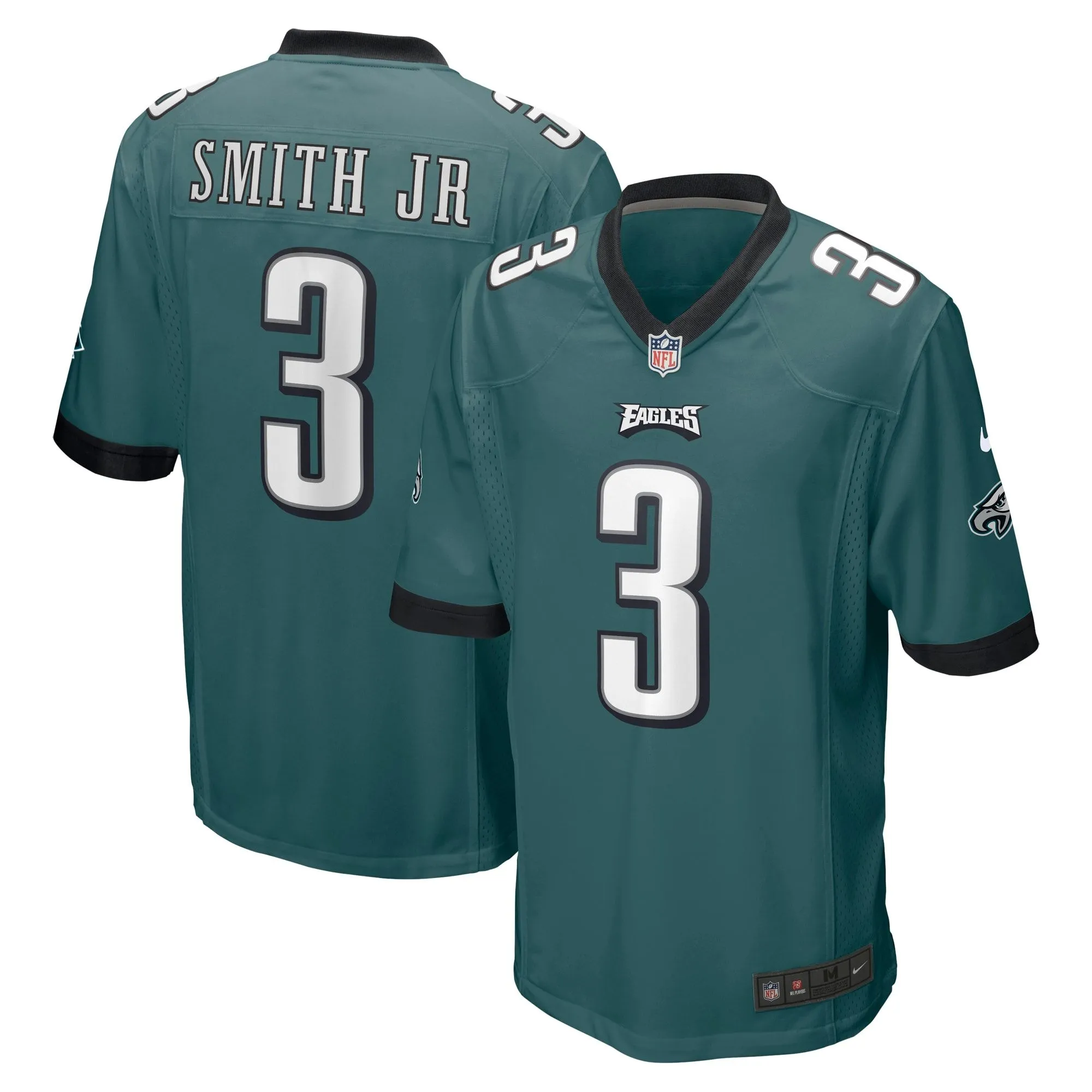 Nolan Smith Philadelphia Eagles  2023 NFL Draft First Round Pick Game Jersey - Midnight Green