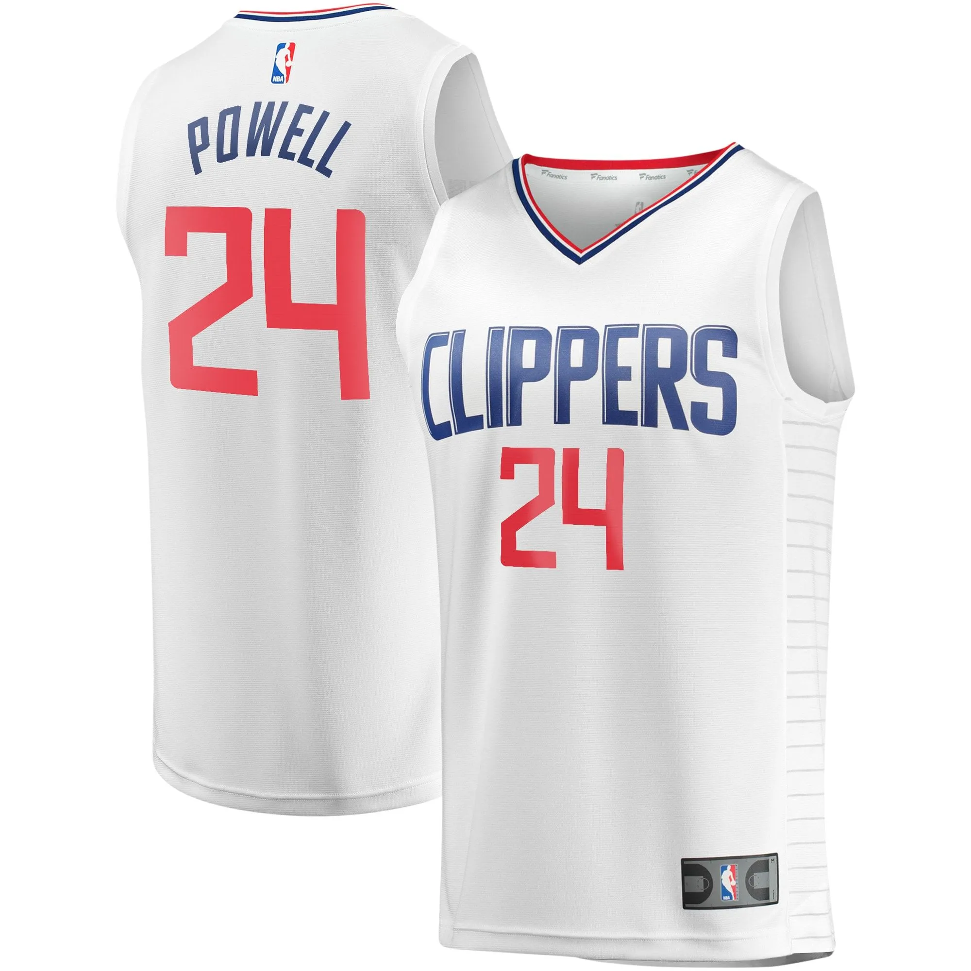 Norman Powell LA Clippers Fanatics Branded Youth Fast Break Player Jersey - Association Edition - White