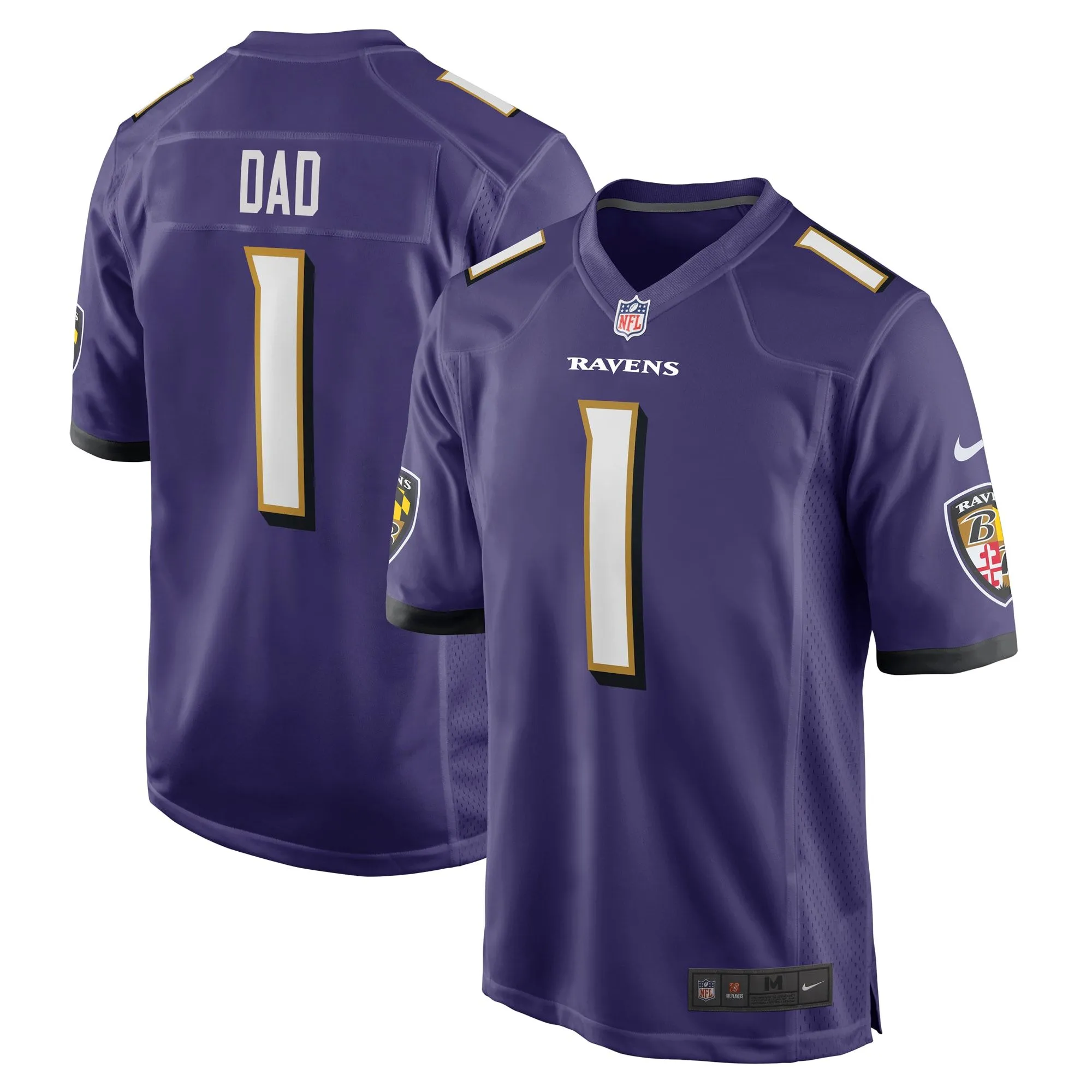 Number 1 Dad Baltimore Ravens  Game Jersey - Purple