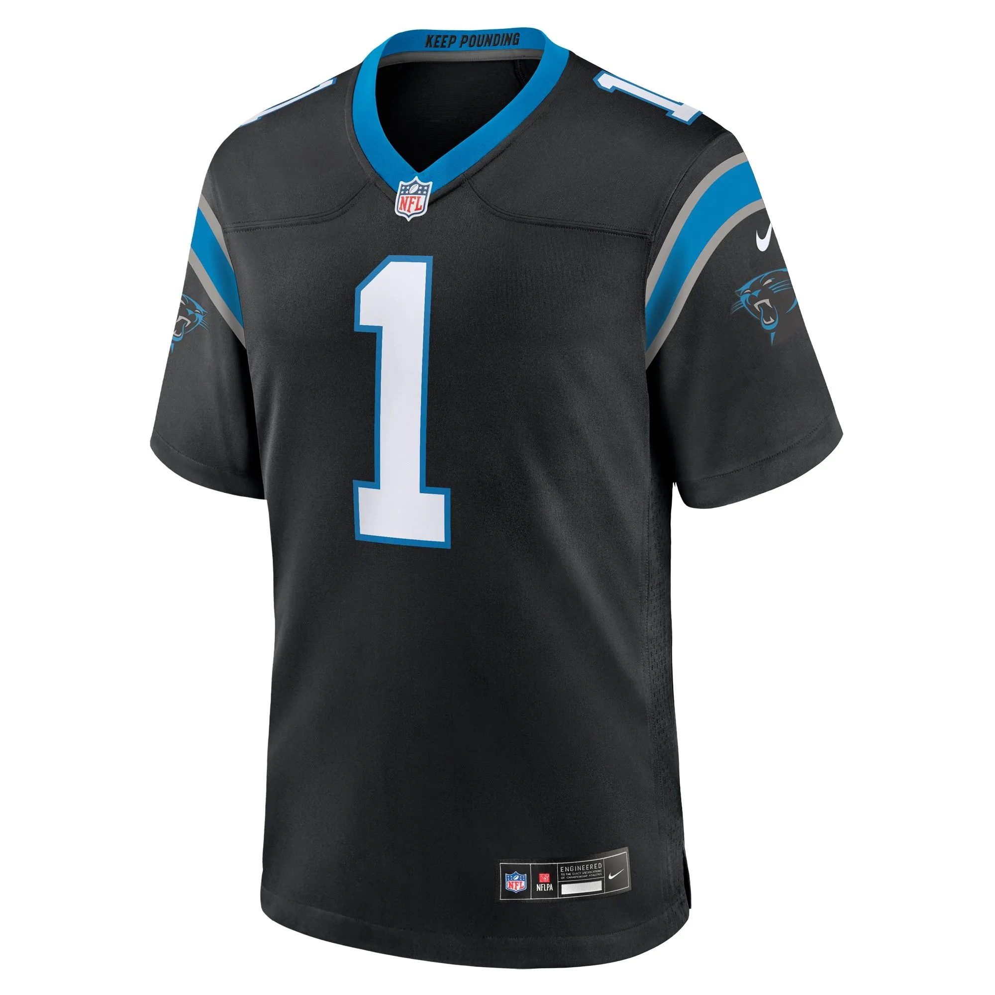 Number 1 Dad Carolina Panthers  Game Jersey - Black