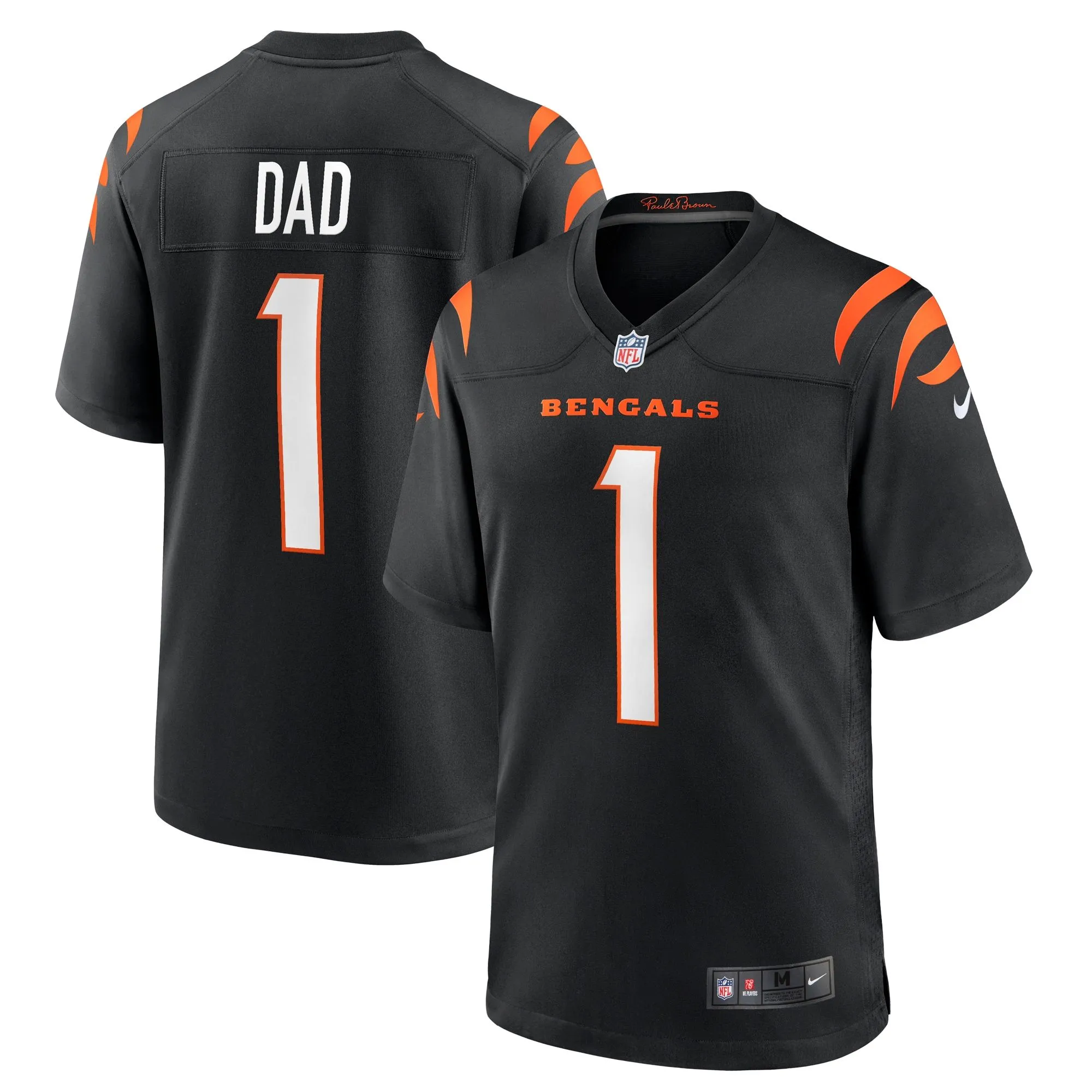 Number 1 Dad Cincinnati Bengals  Game Jersey - Black