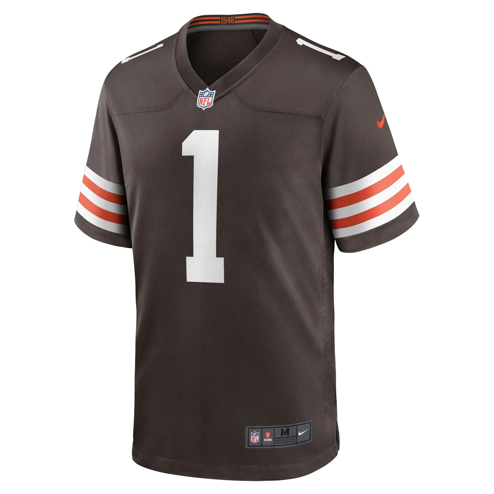 Number 1 Dad Cleveland Browns  Game Jersey - Brown