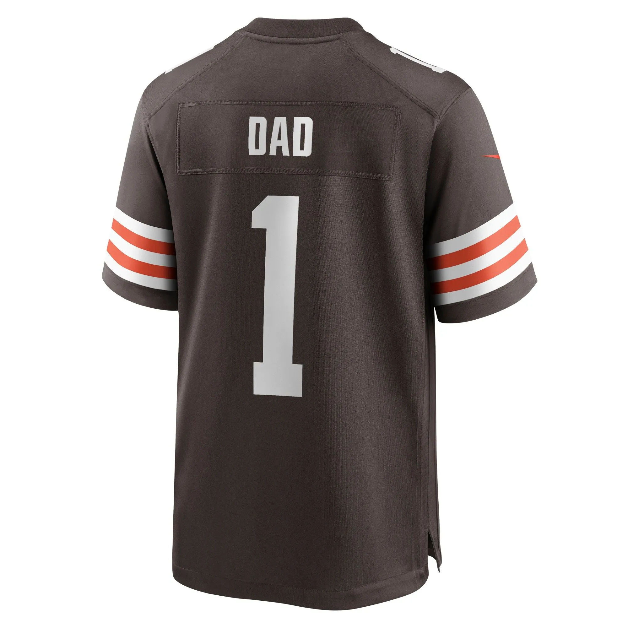 Number 1 Dad Cleveland Browns  Game Jersey - Brown