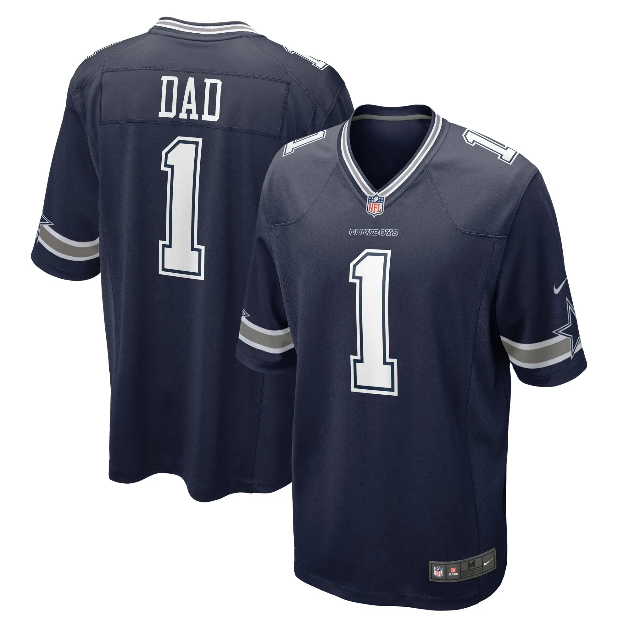 Number 1 Dad Dallas Cowboys  Game Jersey - Navy