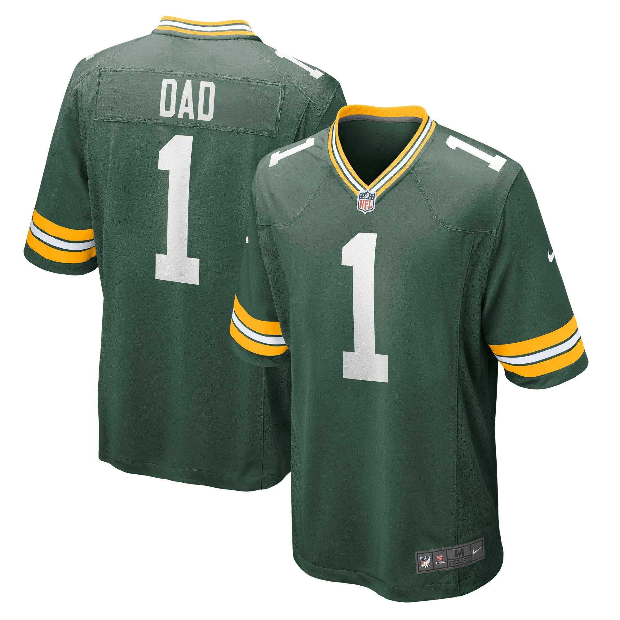 Number 1 Dad Green Bay Packers  Game Jersey - Green