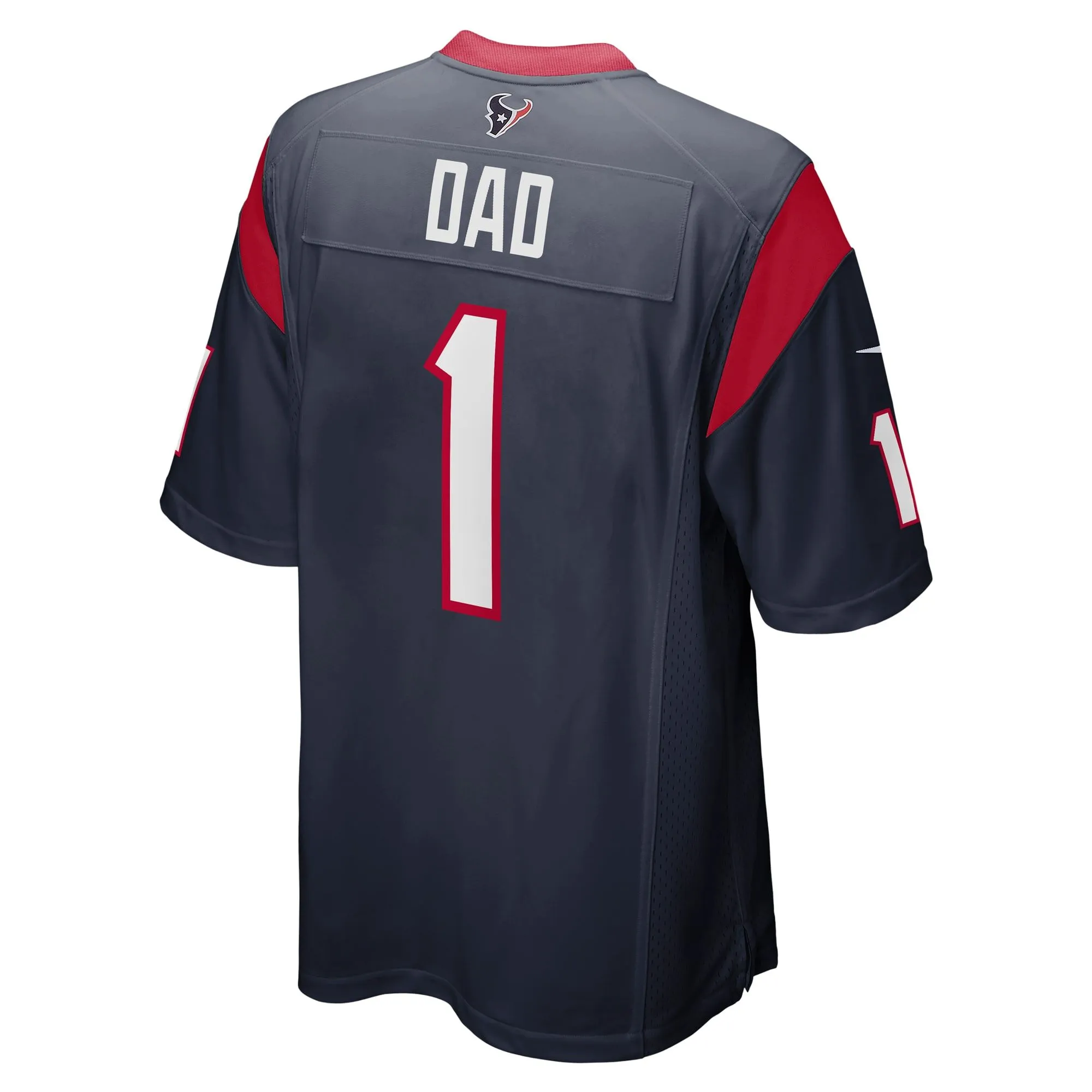 Number 1 Dad Houston Texans  Game Jersey - Navy