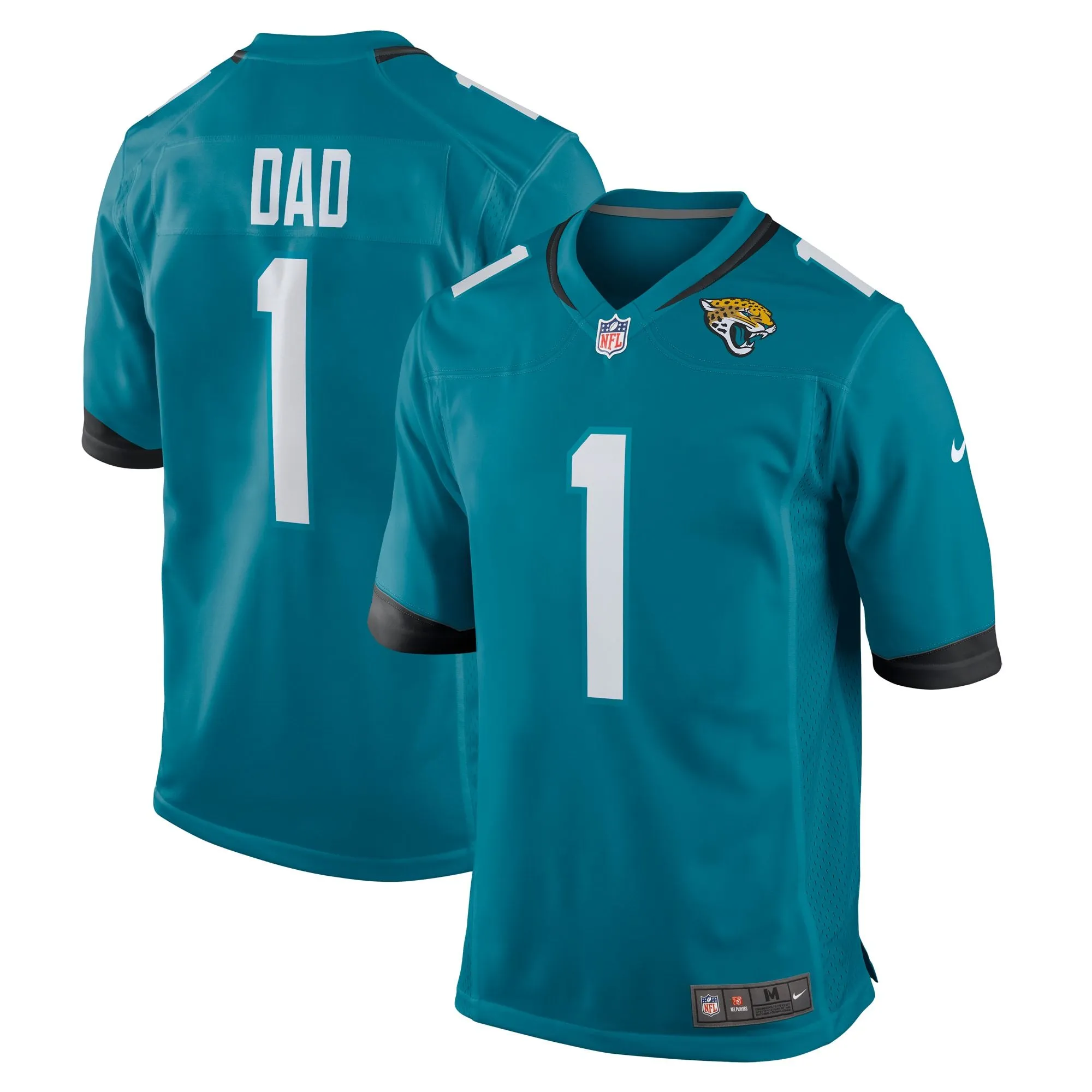 Number 1 Dad Jacksonville Jaguars  Game Jersey - Teal