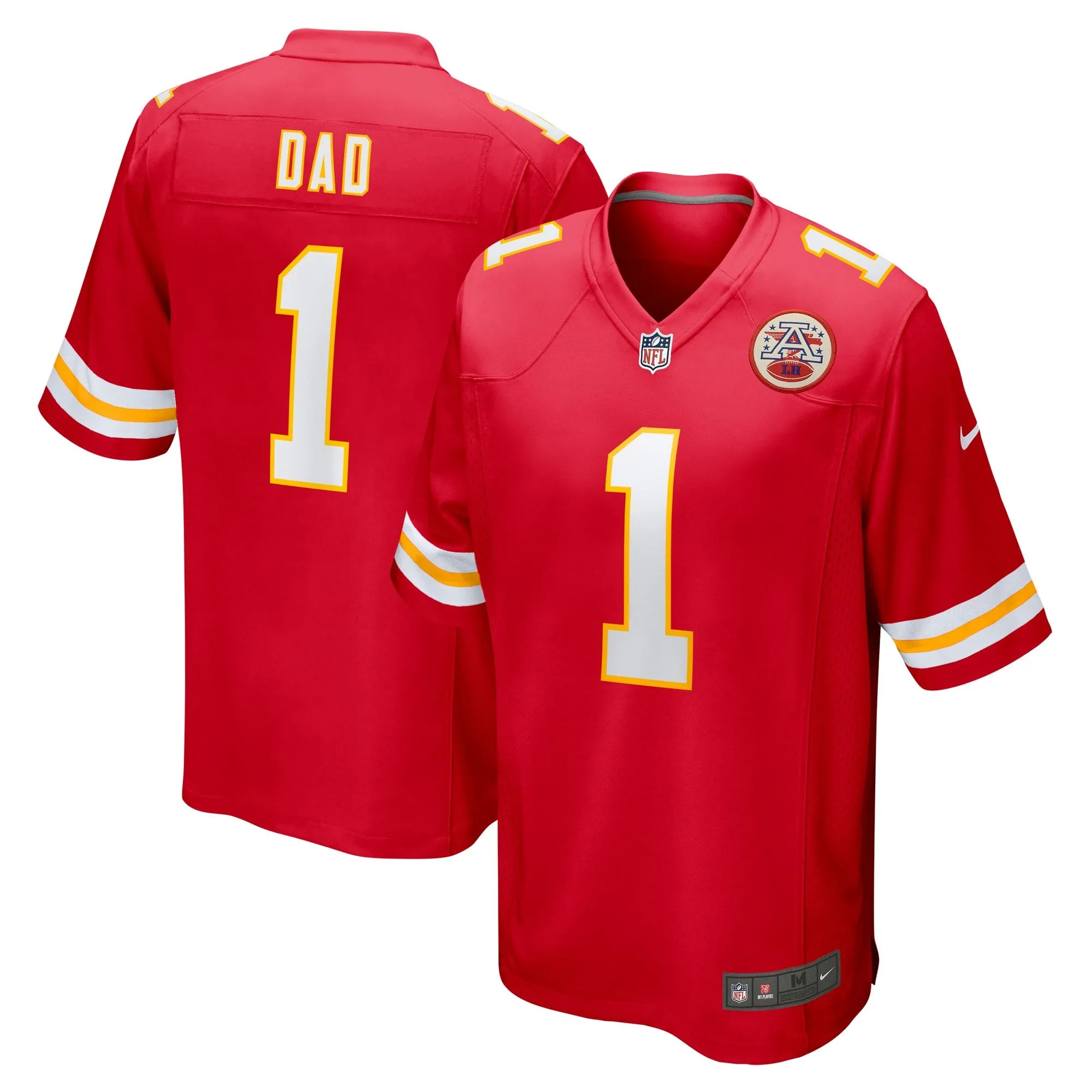 Number 1 Dad Kansas City Chiefs  Game Jersey - Red