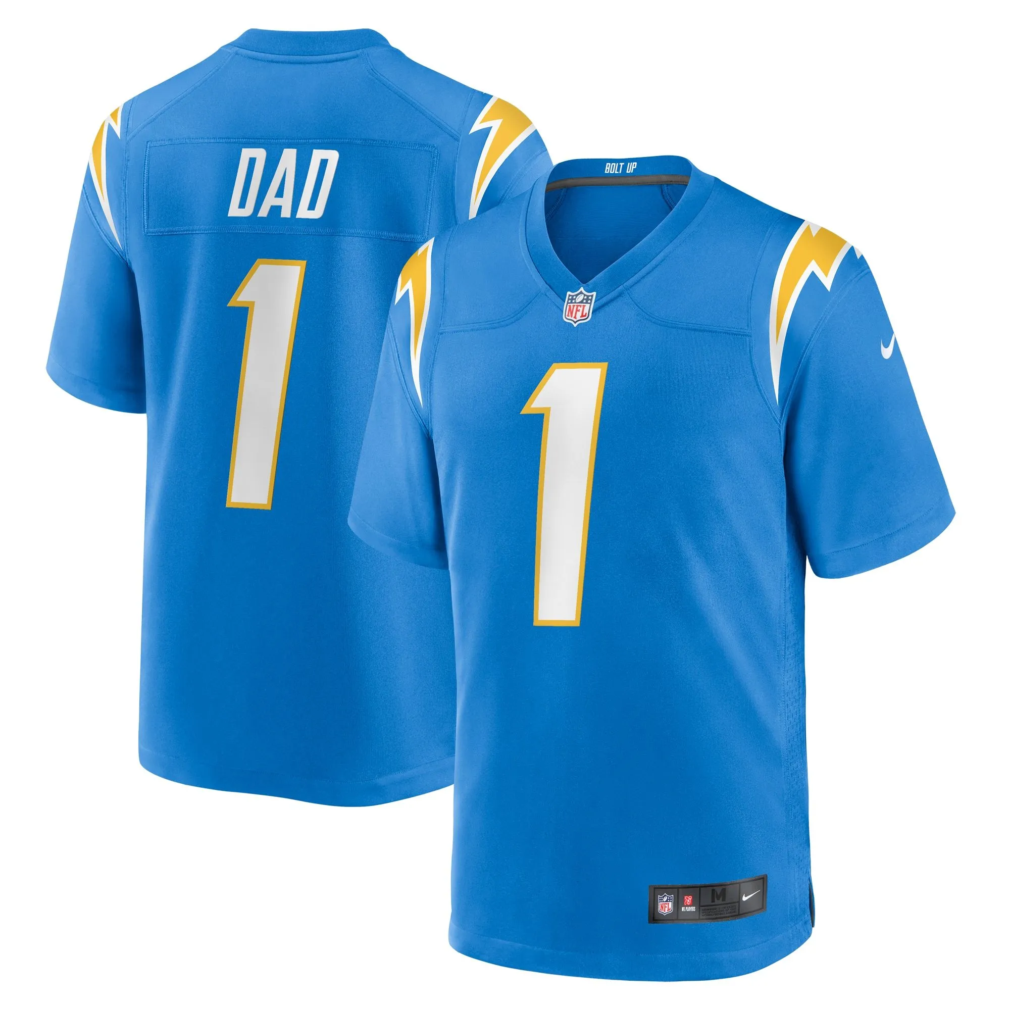 Number 1 Dad Los Angeles Chargers  Game Jersey - Powder Blue