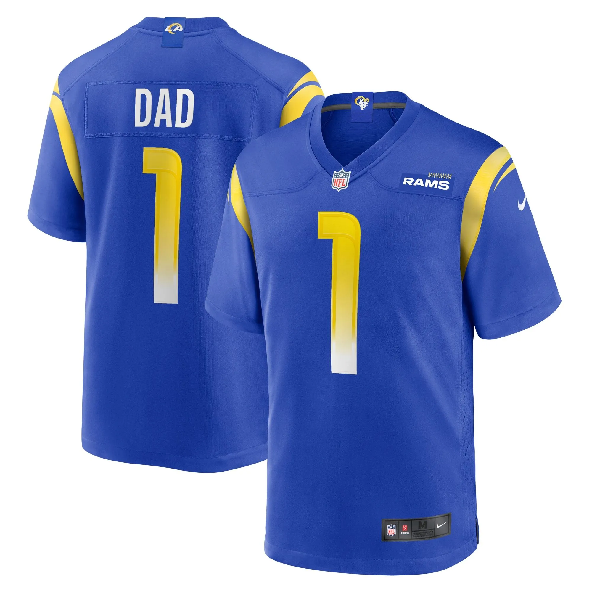 Number 1 Dad Los Angeles Rams  Game Jersey - Royal