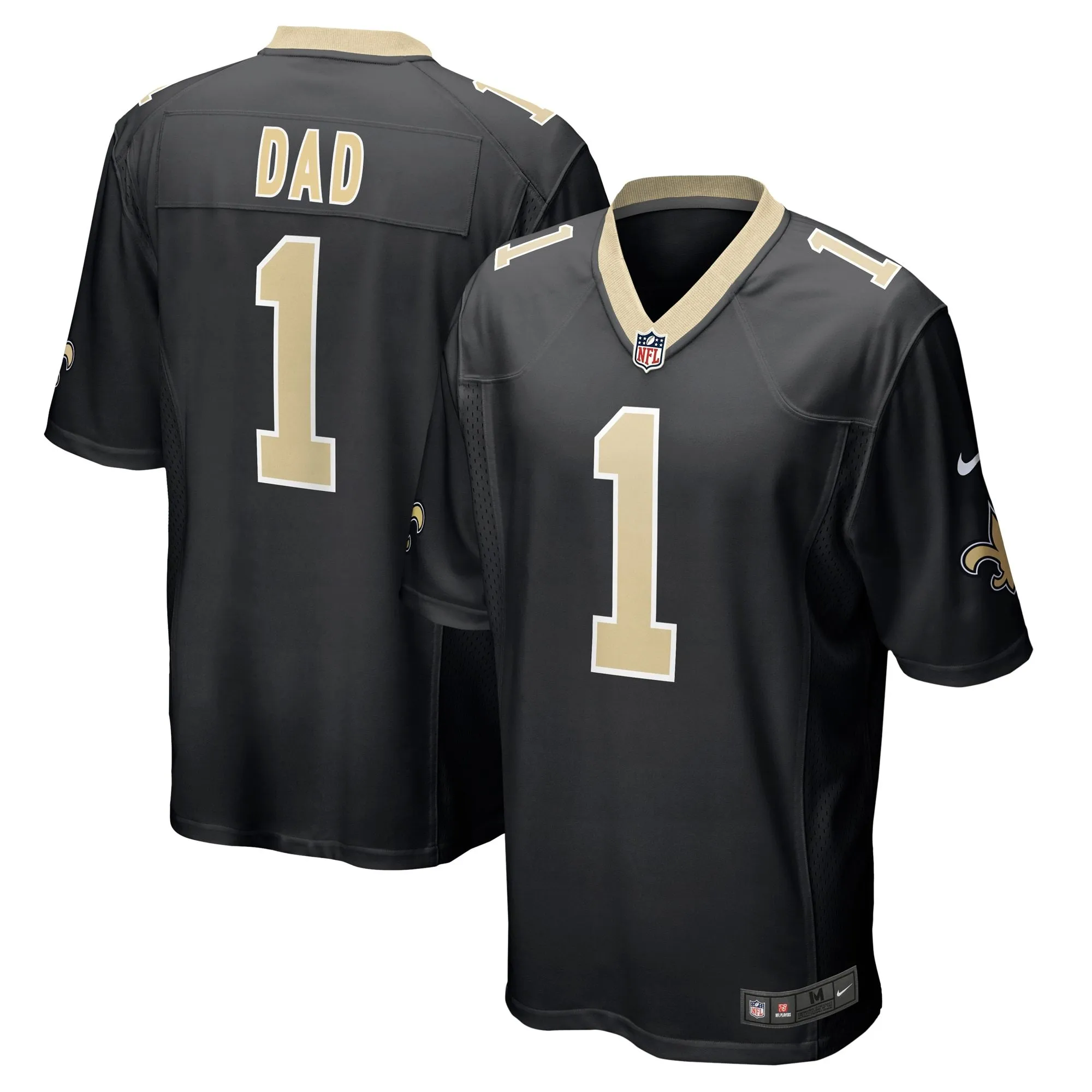 Number 1 Dad New Orleans Saints  Game Jersey - Black