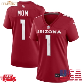 Number 1 Mom Arizona Cardinals  Women's Game Jersey   Cardinal