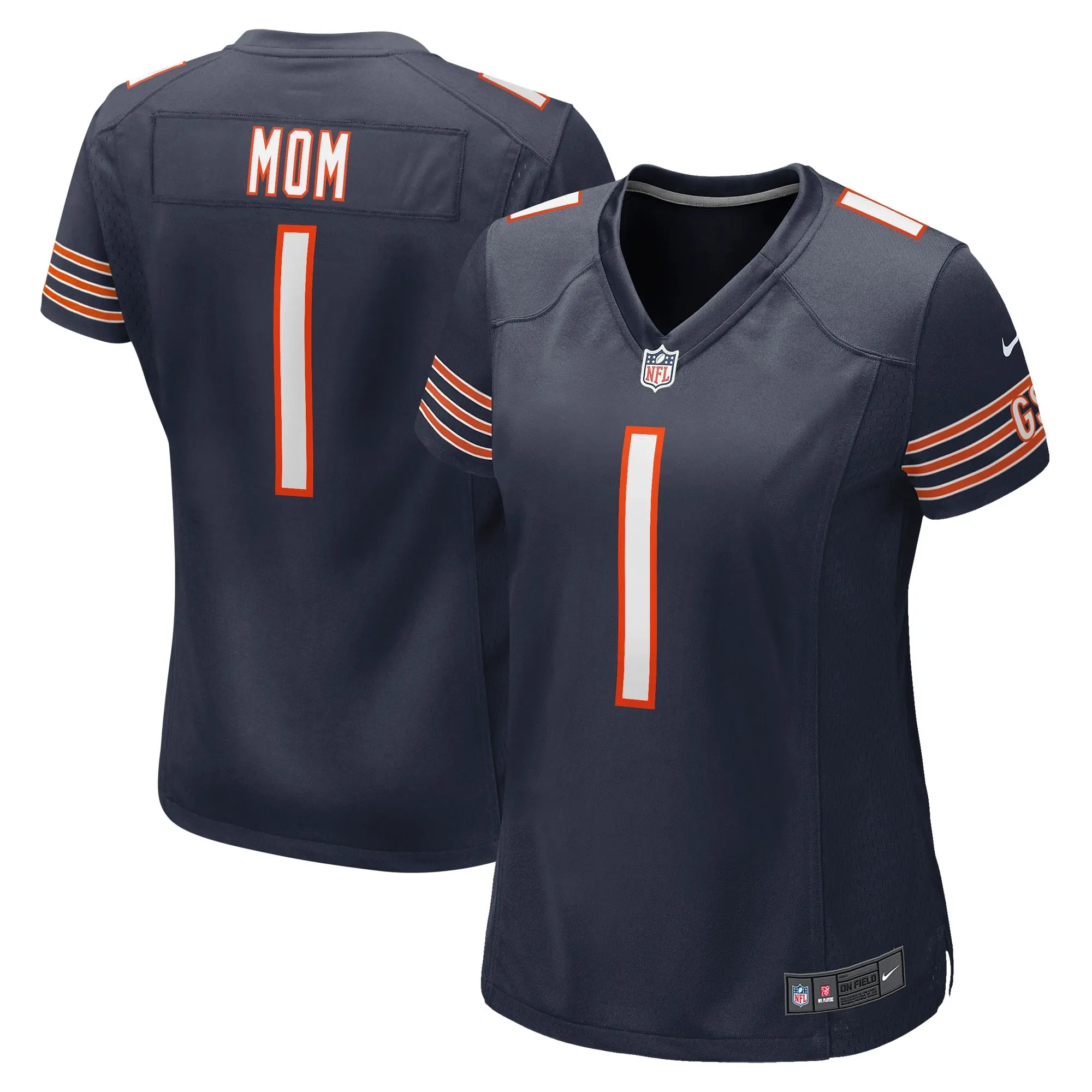 Number 1 Mom Chicago Bears  Women's Game Jersey - Navy