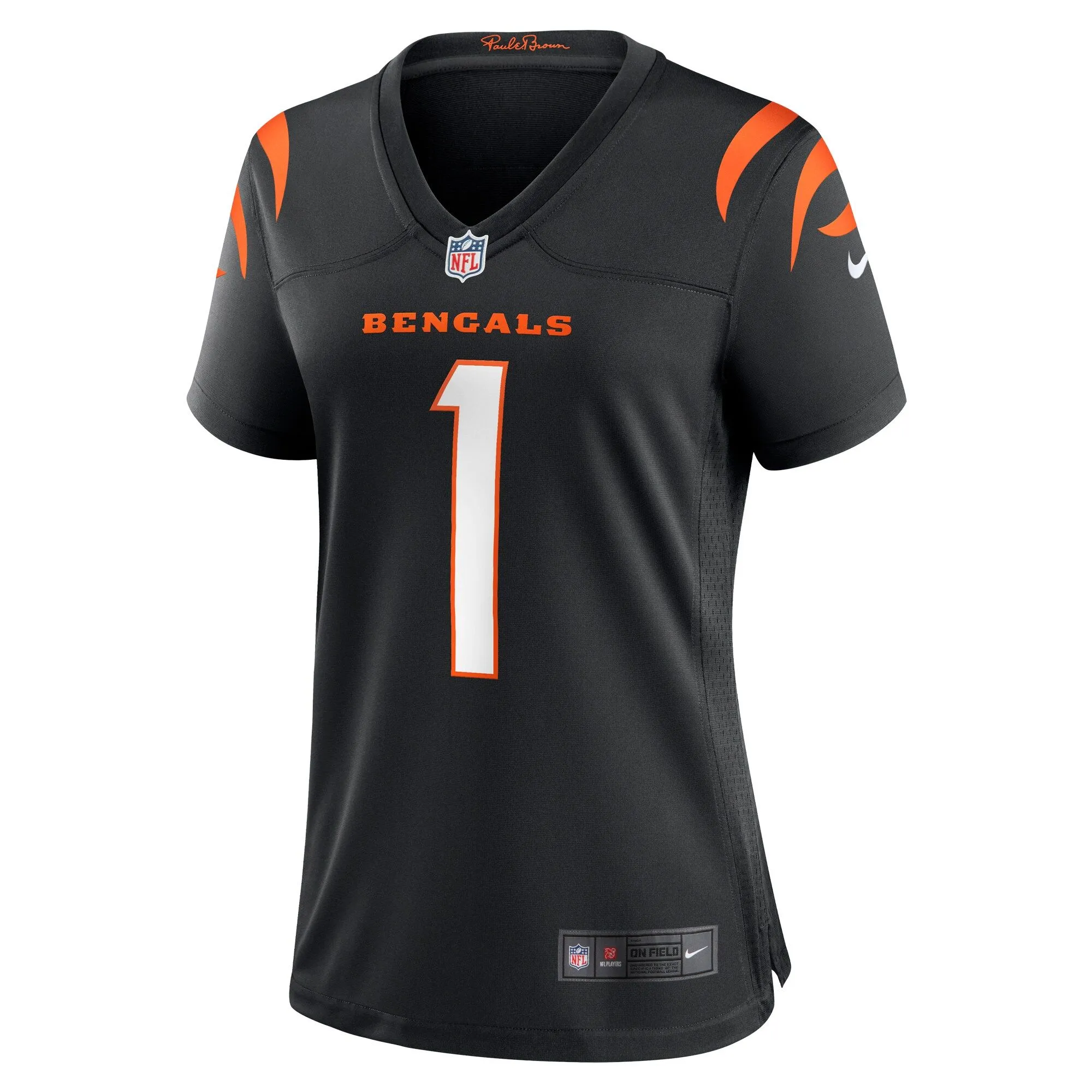 Number 1 Mom Cincinnati Bengals  Women's Game Jersey - Black