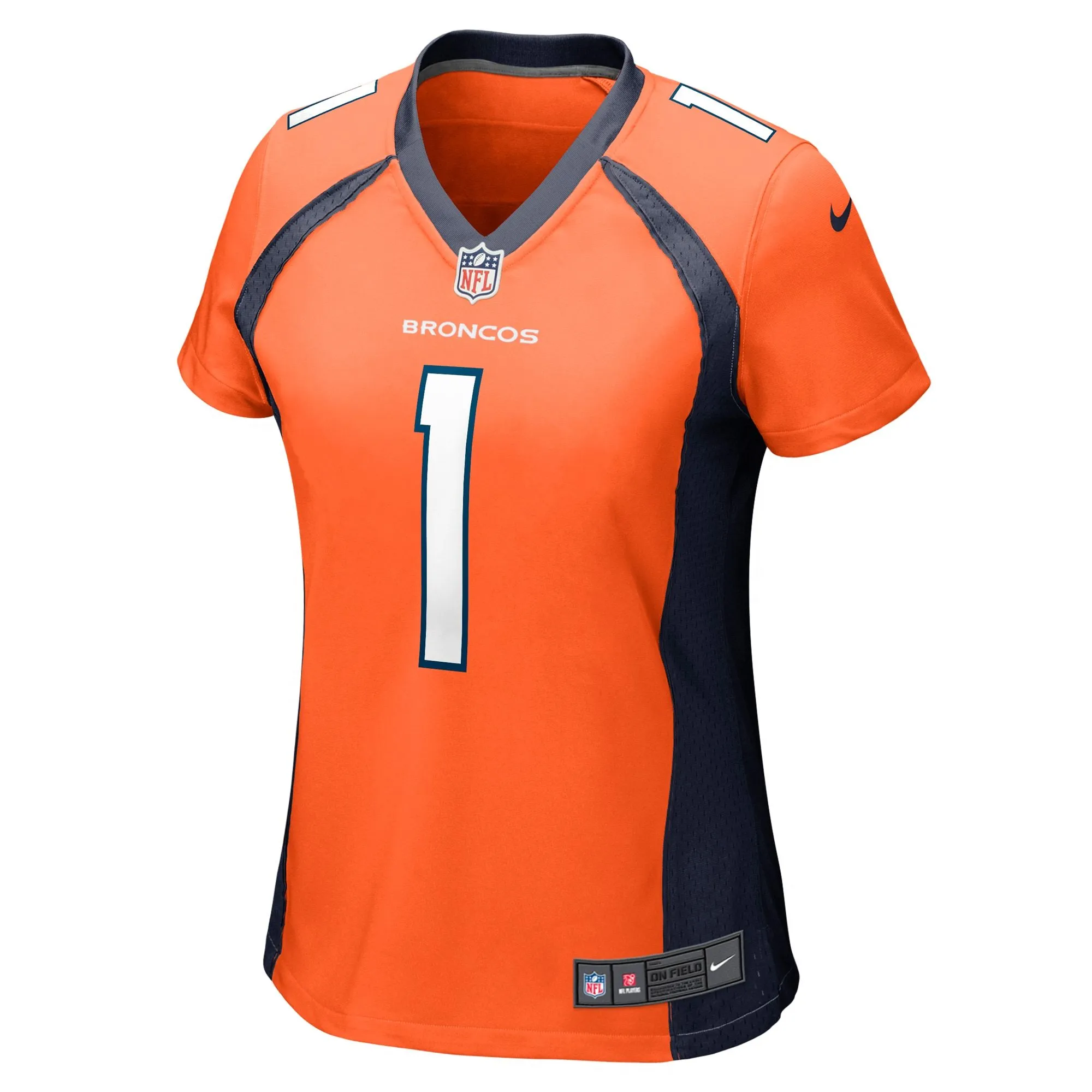 Number 1 Mom Denver Broncos  Women's Game Jersey - Orange