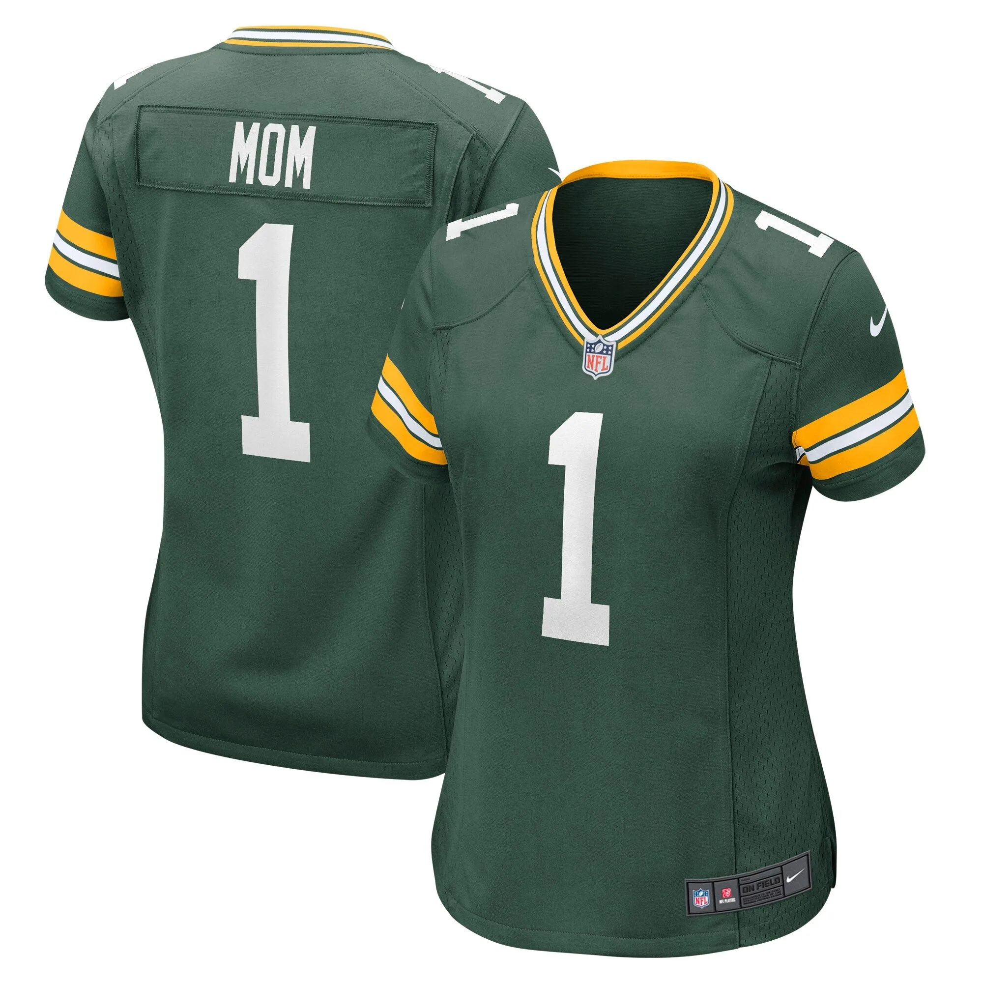 Number 1 Mom Green Bay Packers  Women's Game Jersey - Green