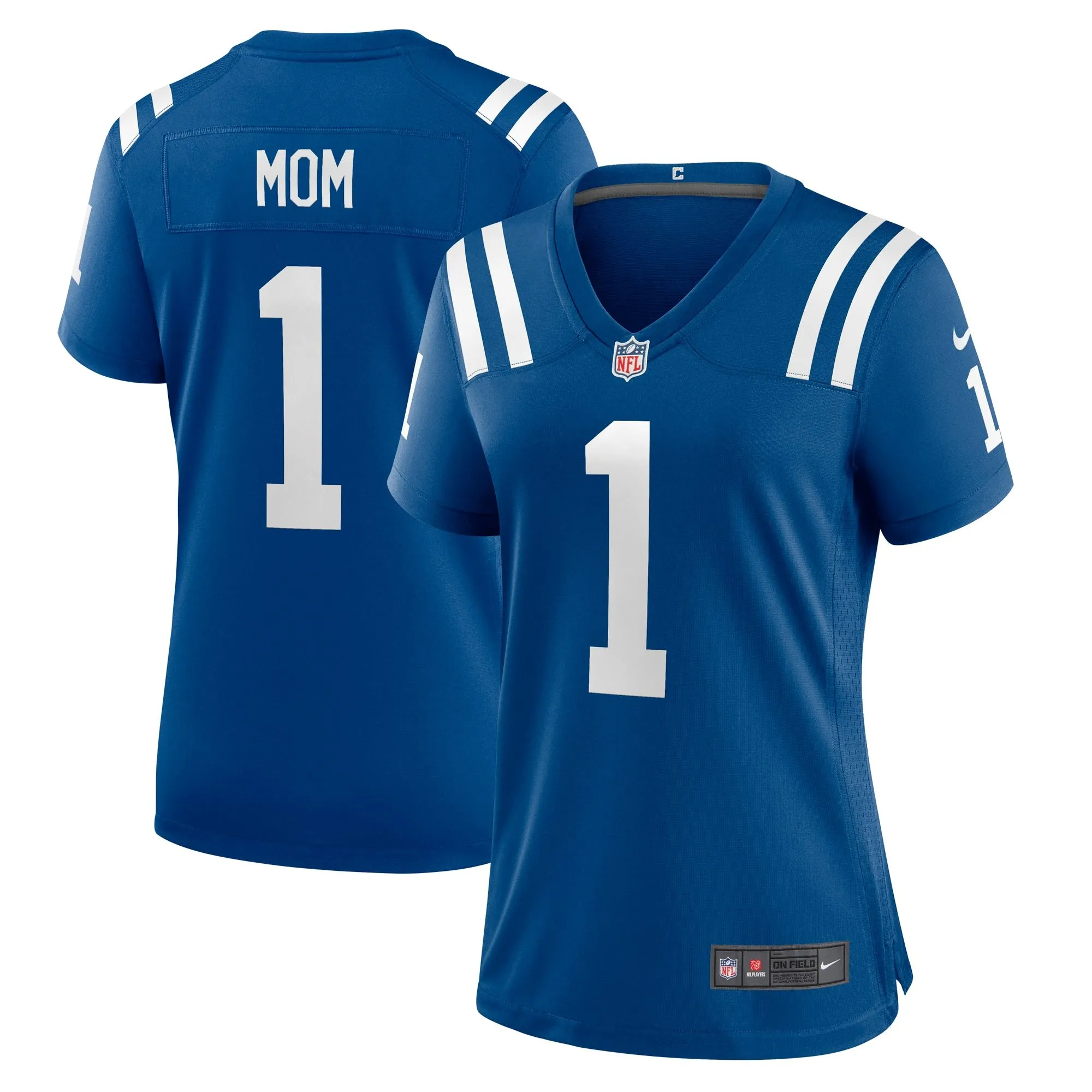 Number 1 Mom Indianapolis Colts  Women's Game Jersey - Royal