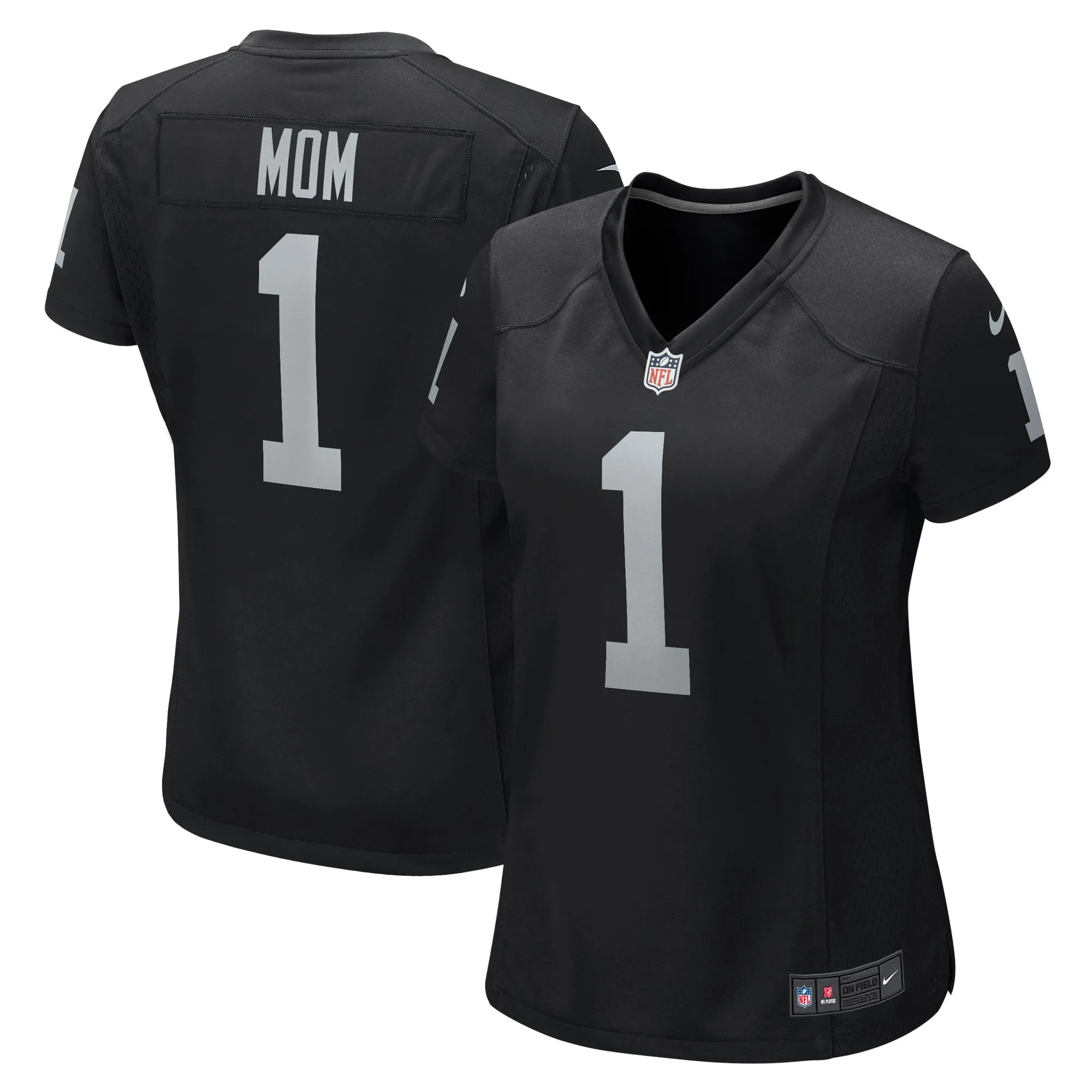 Number 1 Mom Las Vegas Raiders  Women's Game Jersey - Black