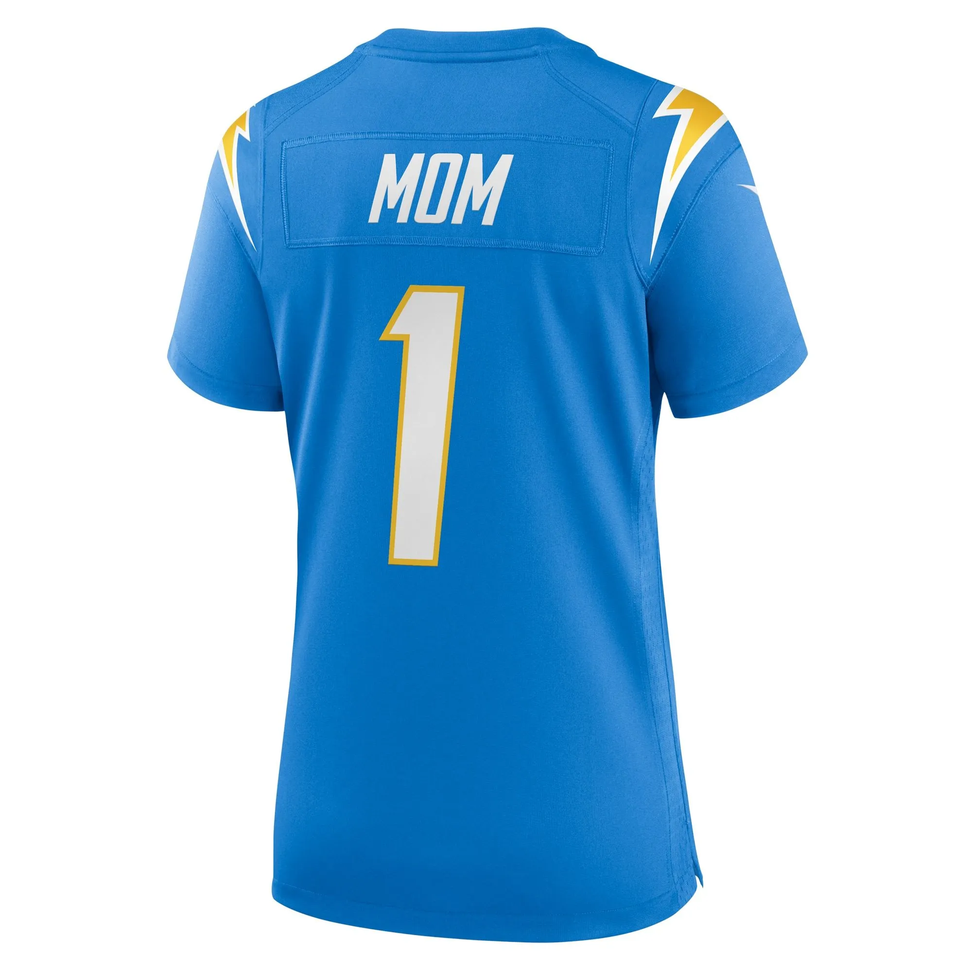 Number 1 Mom Los Angeles Chargers  Women's Game Jersey - Powder Blue